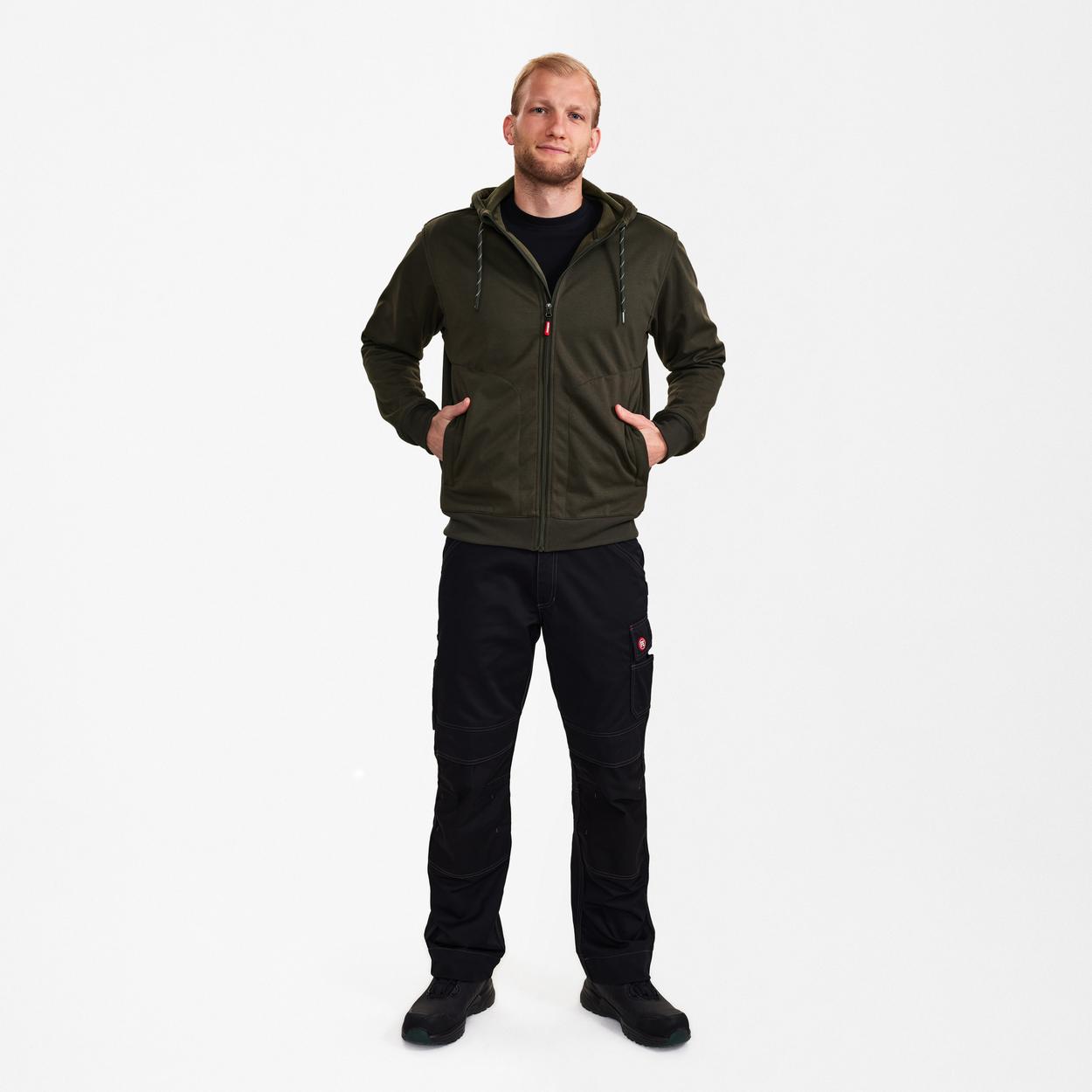 ENGEL Extend Allwetter-Cardigan in Forest Green, Größe XS