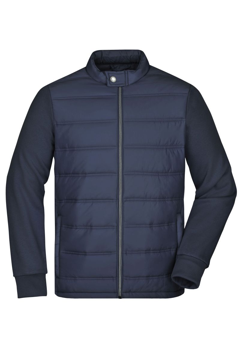 JN1124 Herren Hybrid Sweat Jacke in Navy, Größe 3XL von James & Nicholson