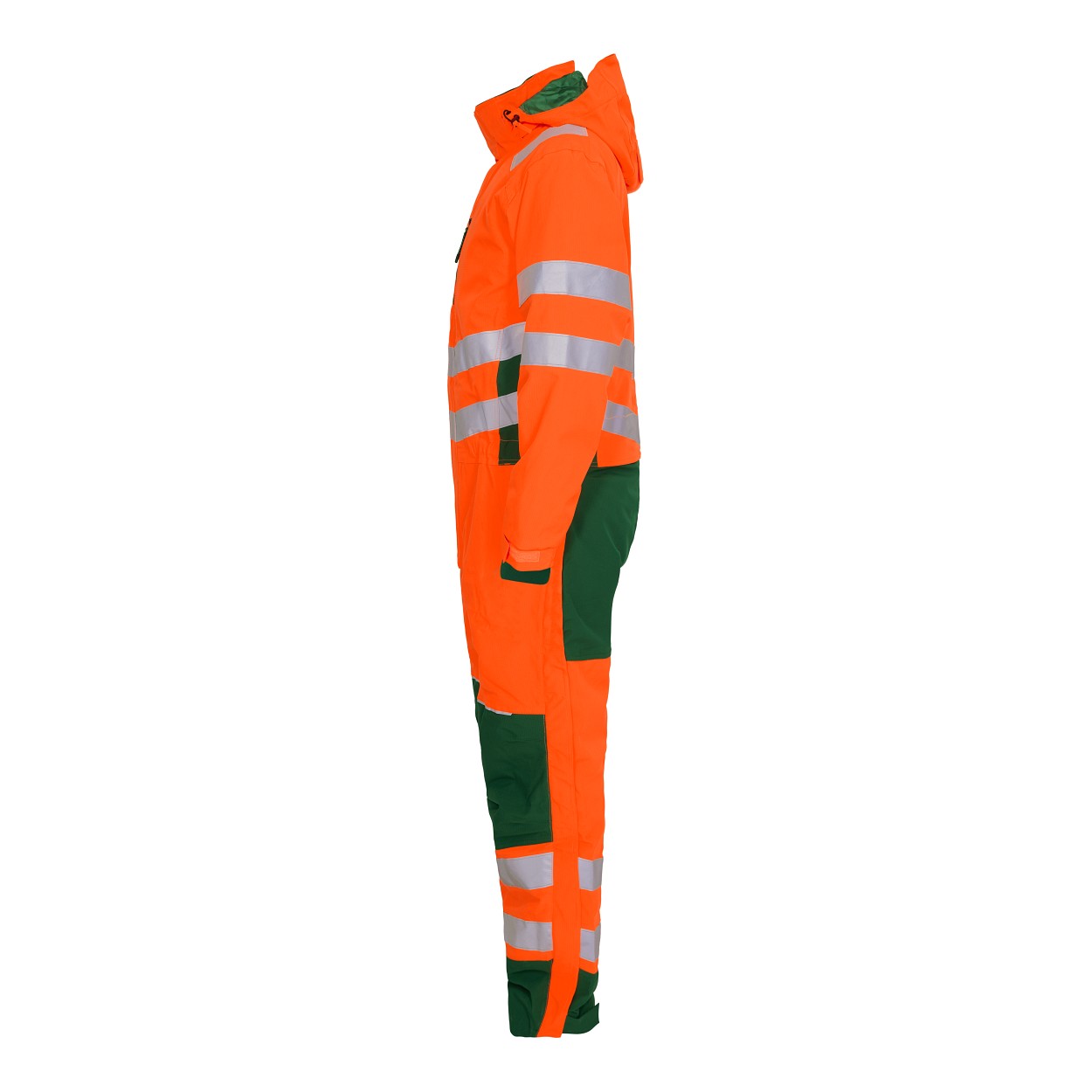 ENGEL Safety Winteroverall in Orange/Grün, Größe XS