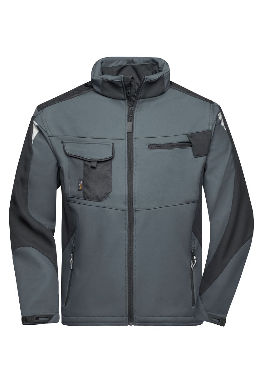 Workwear Softshell Jacket - STRONG - "JN844" in Carbon/Black, Größe 6XL - Daiber