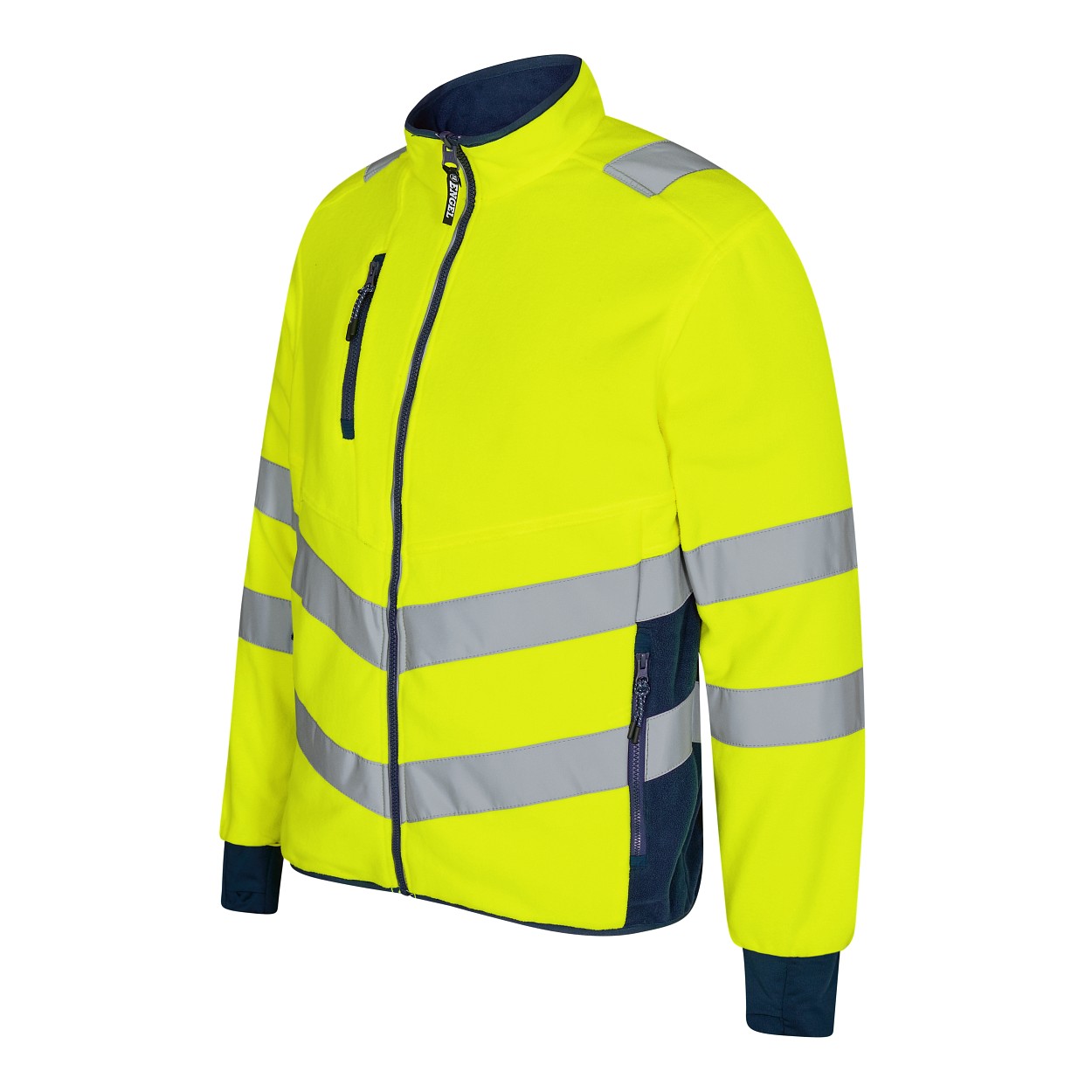 ENGEL Safety Fleecejacke in Gelb/Blue Ink, Größe XS