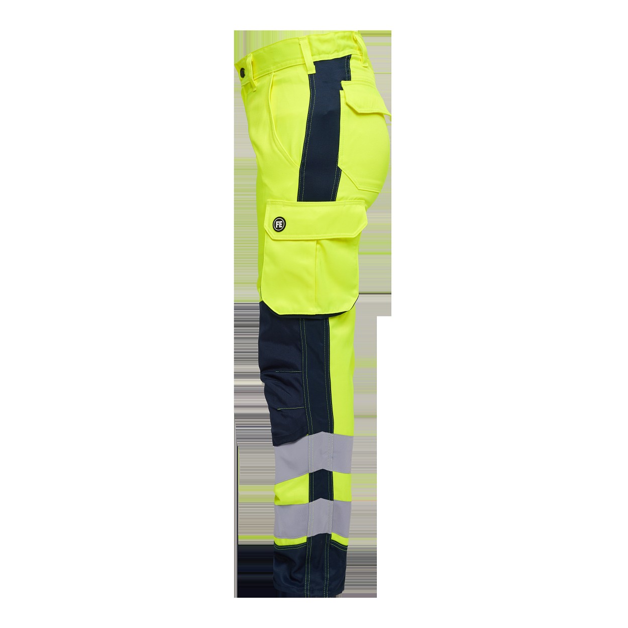ENGEL Safety Light Damen Arbeitshose in Gelb/Blue Ink, Größe 48