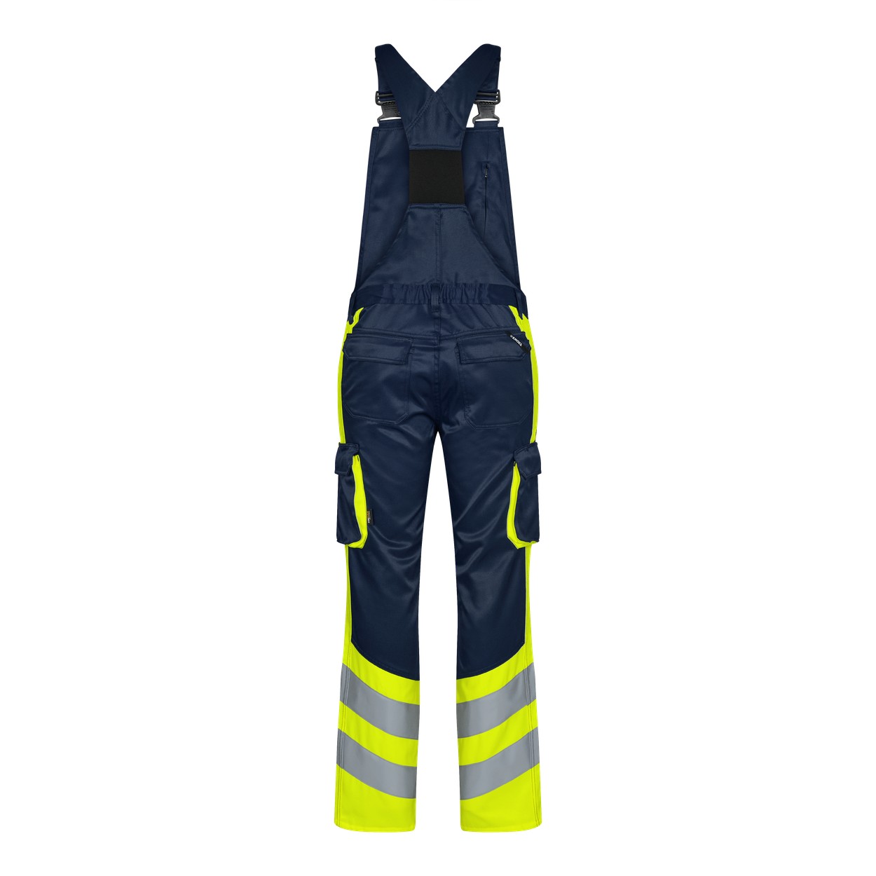 ENGEL Safety Light Latzhose in Blue Ink/Gelb, Größe 106