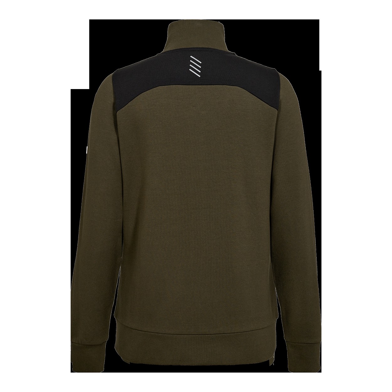 ENGEL Entire Damen Sweatcardigan mit Kragen in Forest Green/Schwarz, Größe XS