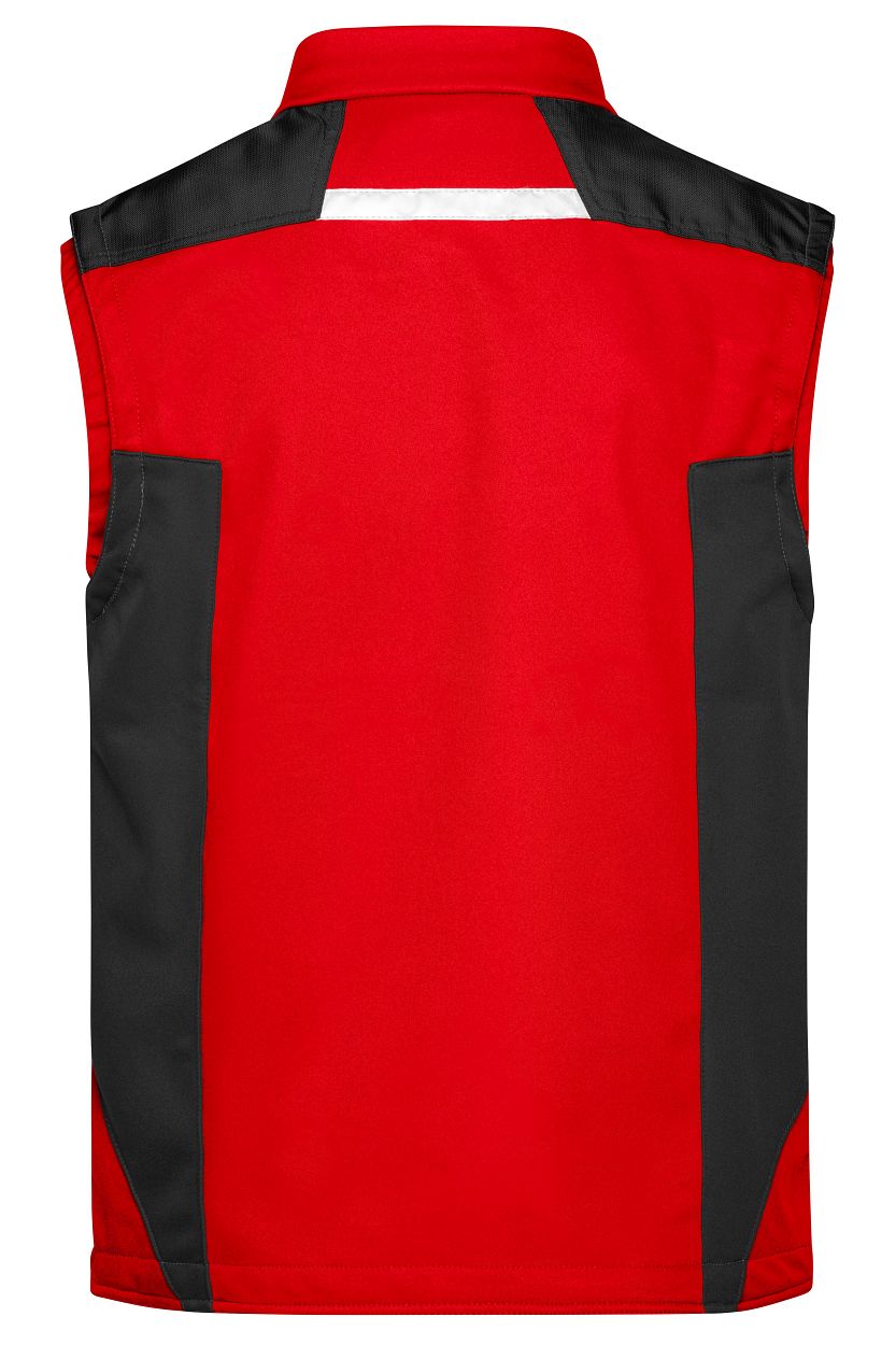 Workwear Softshell Vest - STRONG - "JN845" in Red/Black, Größe 6XL - Daiber