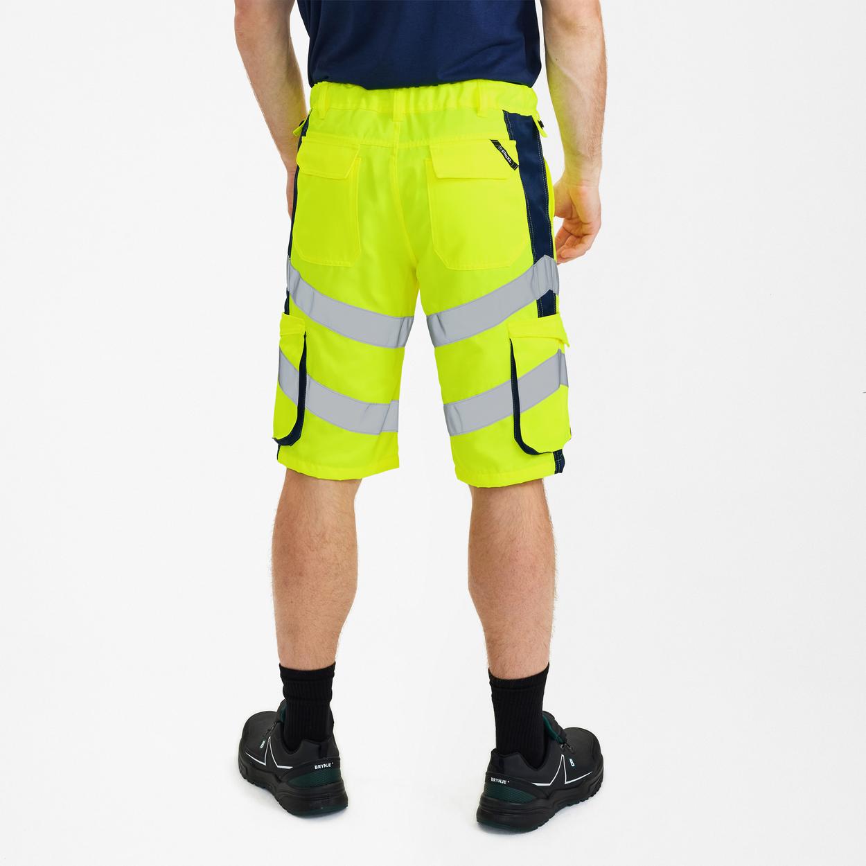 ENGEL Safety Light Arbeitsshorts in Gelb/Blue Ink, Größe 54