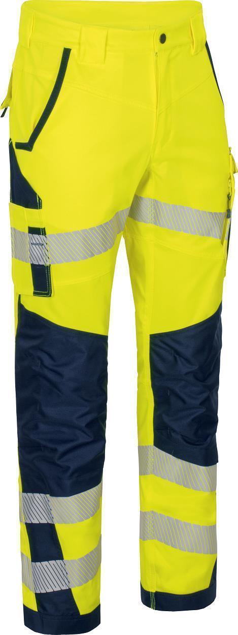 Bundhose Flex-HiVis leuchtgelb-marine in Gr. 98 von Vizwell