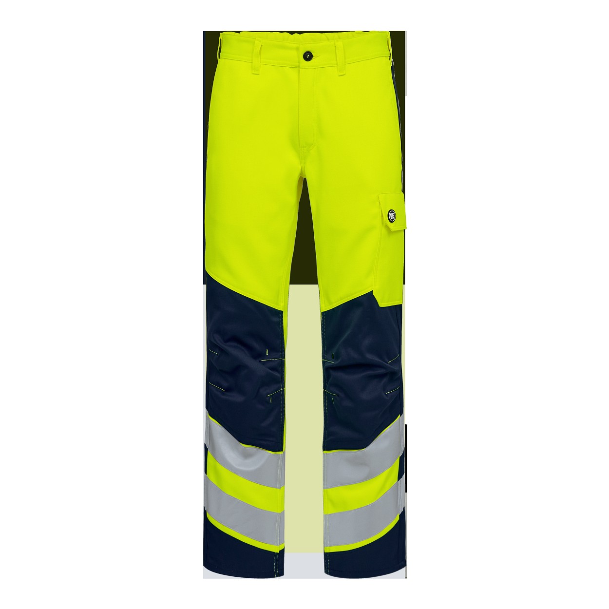 ENGEL Safety+ Arbeitshose in Gelb/Blue Ink, Größe 106