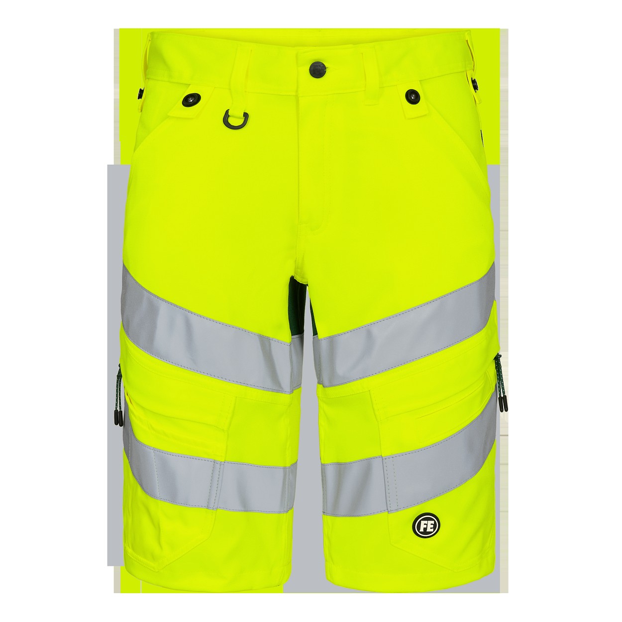 ENGEL Safety Arbeitsshorts mit 2-Wege-Stretch in Gelb/Grün, Größe 54