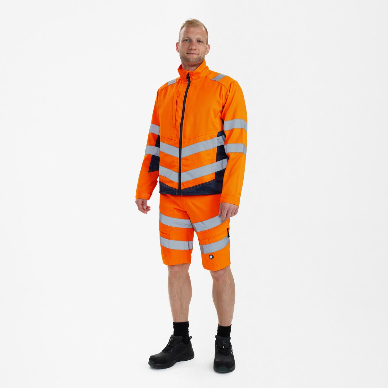 ENGEL Safety Light Arbeitsjacke in Orange/Blue ink, Größe XS