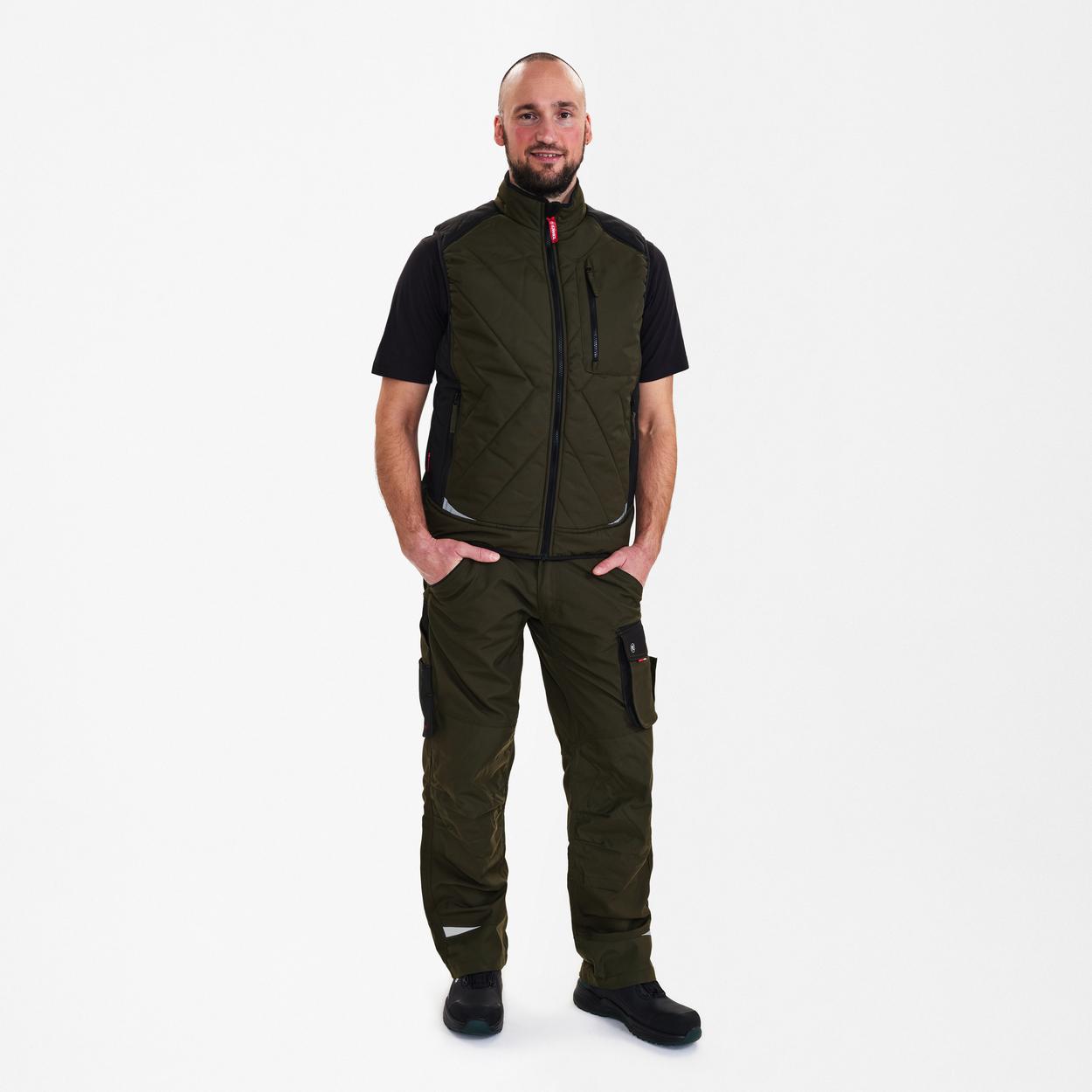 ENGEL Galaxy Stepp-Winterweste in Forest Green/Schwarz, Größe XS