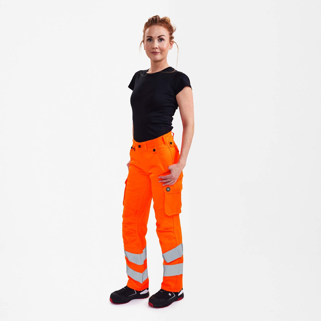 Safety Light Damenhose in Hi-vis Orange, Größe 48