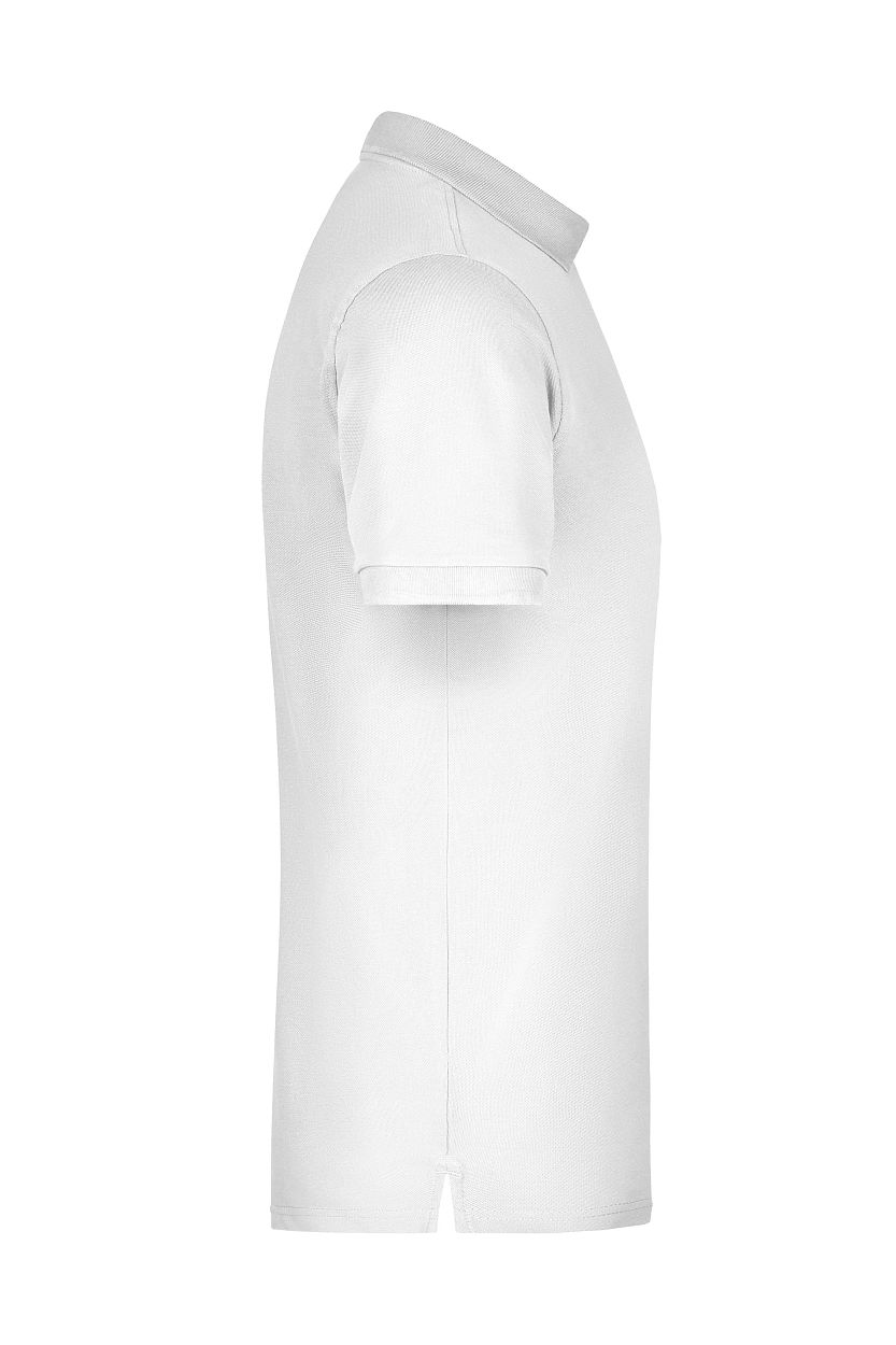 Men's Elastic Polo Piqué "JN710" in White, Größe 3XL - Daiber