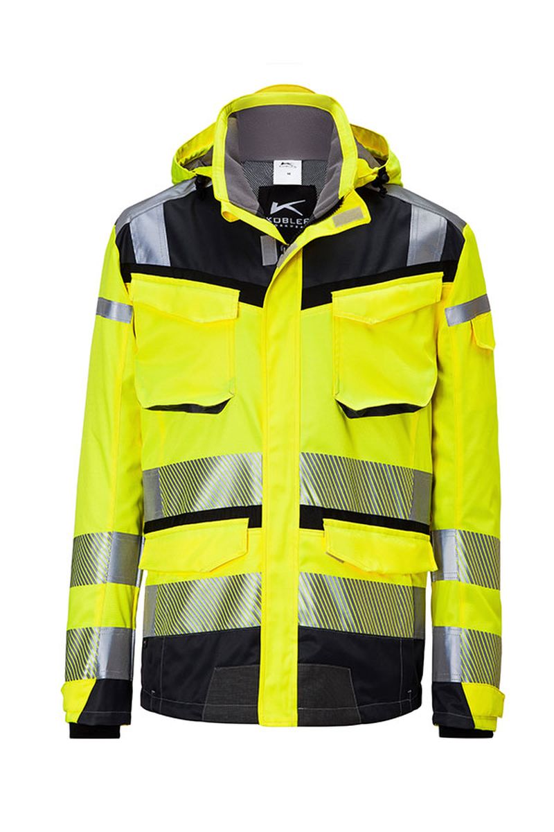 KÜBLER REFLECTIQ Wetterjacke SYMPATEX® PSA 2 KÜBLER REFLECTIQ Wetterjacke SYMPATEX® PSA 2 in Warnrot / Schwarz, Größe 4XL