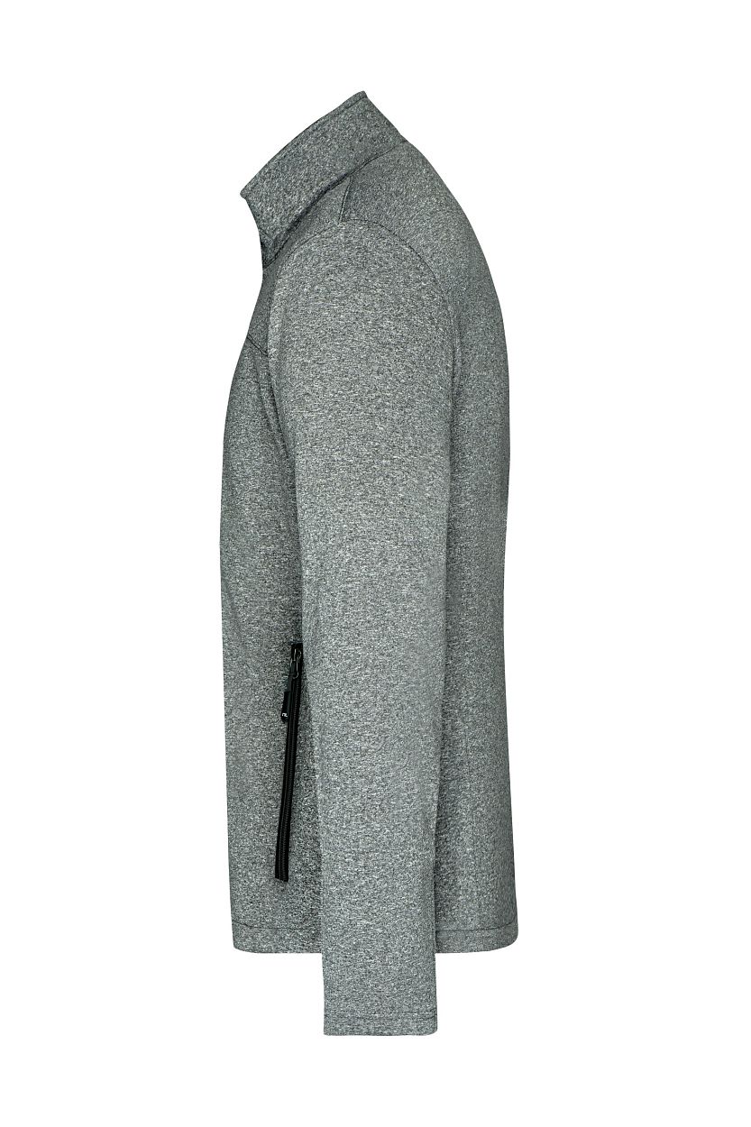 Men's Softshell Jacket "JN1148" in Dark-Melange/Black, Größe 3XL - Daiber