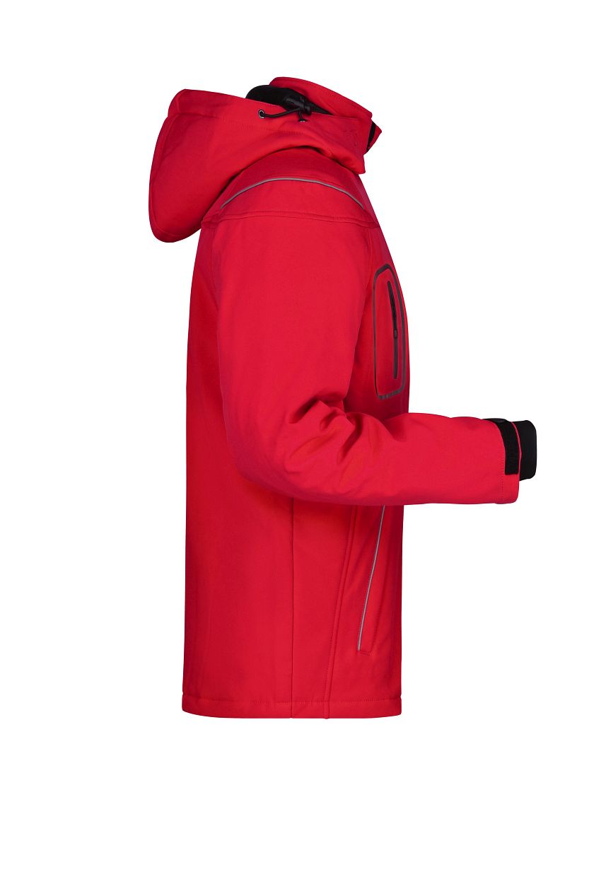 Men’s Winter Softshell Jacket "JN1000" in Red, Größe 3XL - Daiber