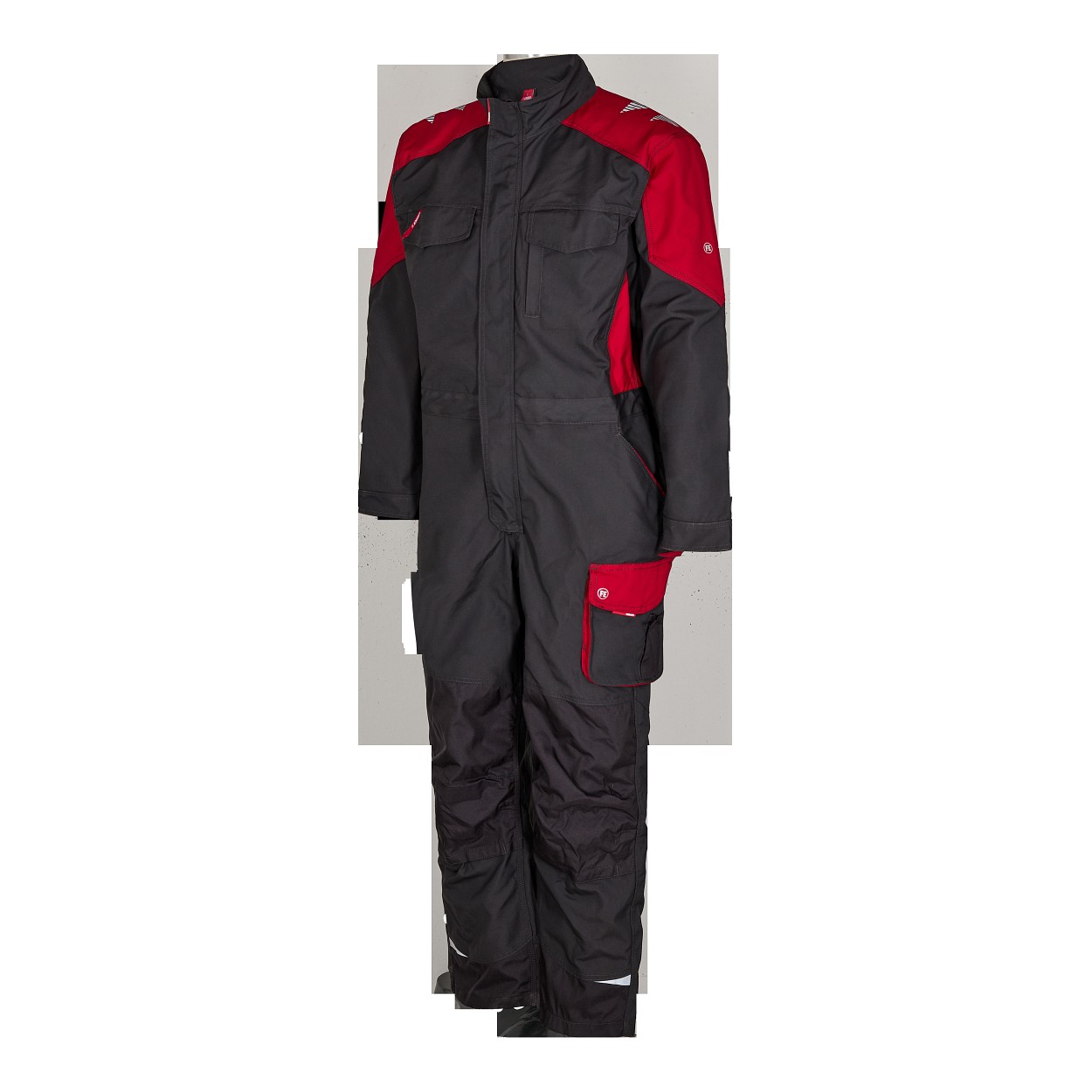 ENGEL Galaxy Overall in Anthrazit Grau/Tomato Red, Größe XS