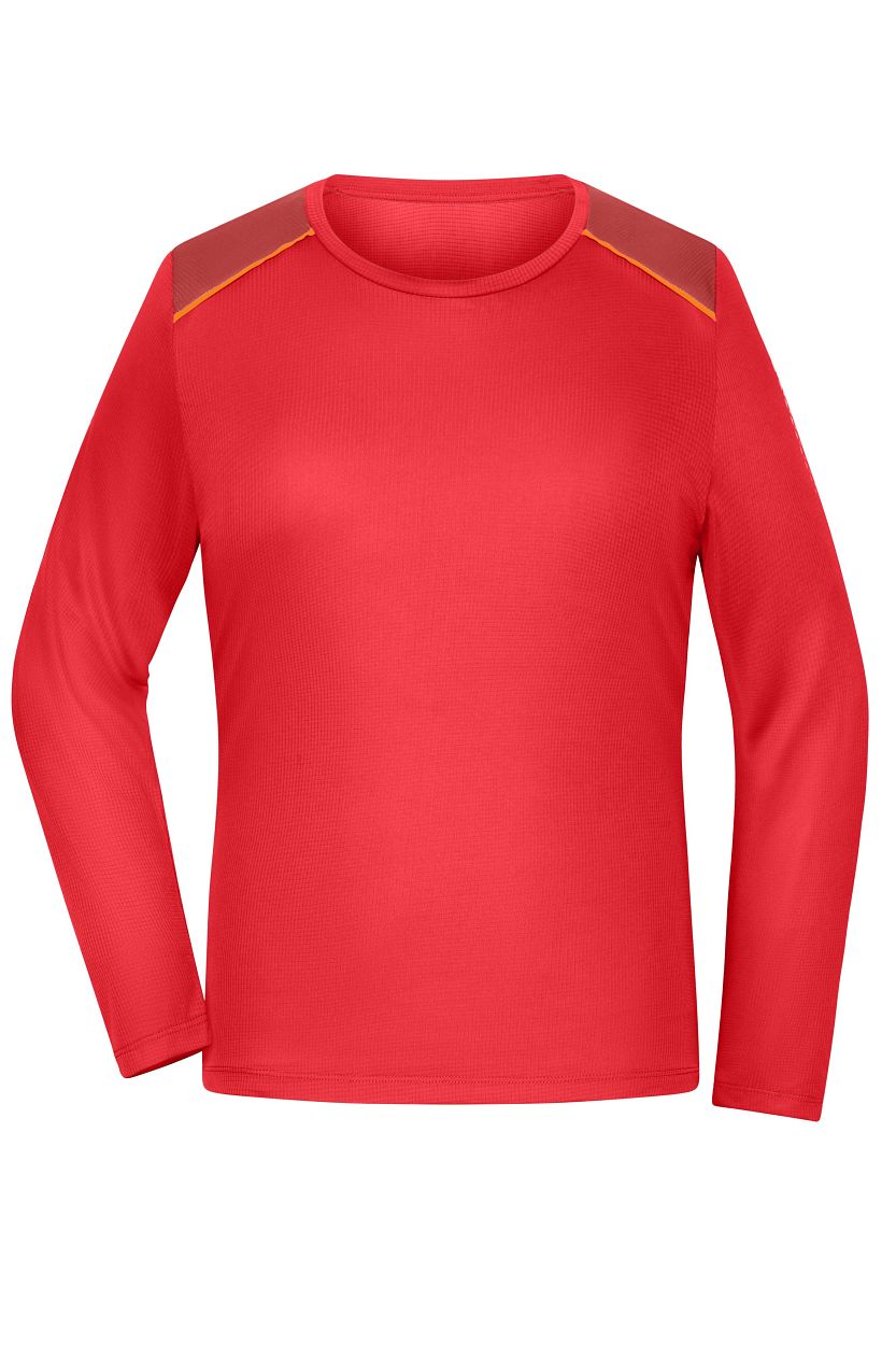 Ladies' Running Shirt Longsleeve GRS "JN1385" in Spicy-Orange, Größe 2XL - Daiber