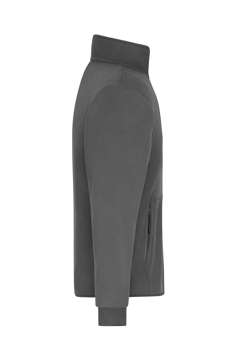 Men's Bonded Fleece Jacket "JN1322" in Carbon/Red, Größe 3XL - Daiber