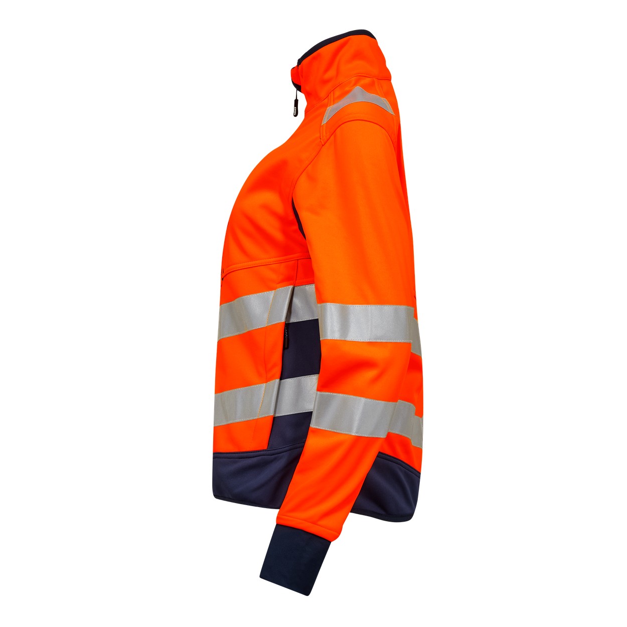 ENGEL Safety Damen Softshelljacke in Orange/Blue ink, Größe XS
