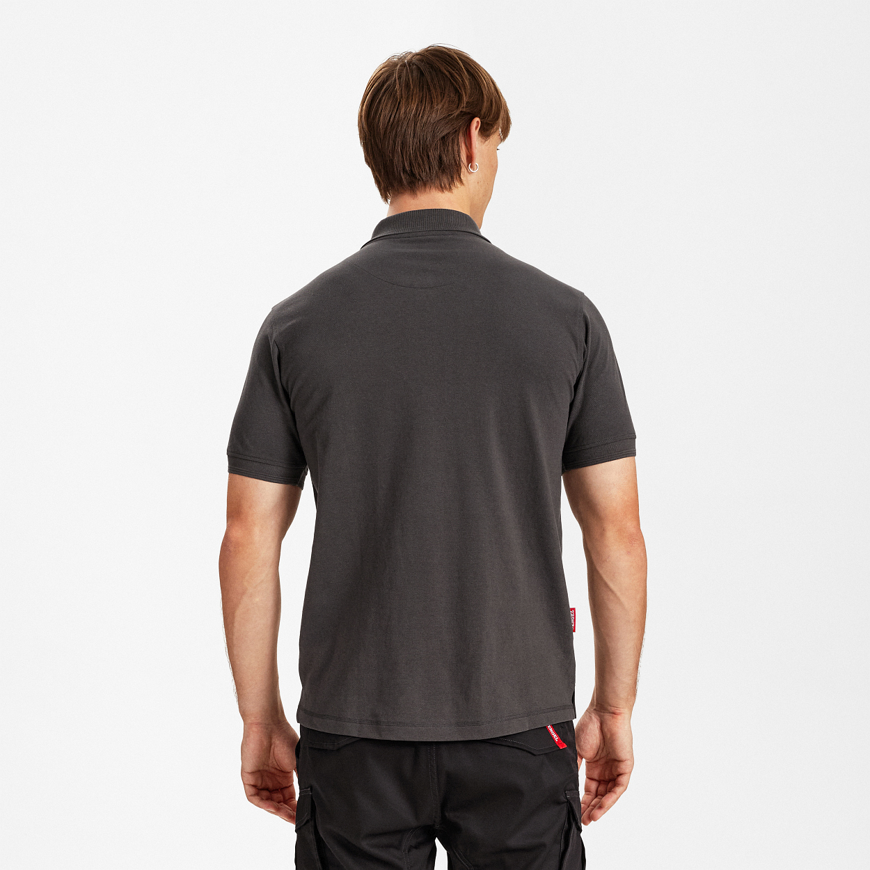 ENGEL Extend Poloshirt mit Brusttasche in Anthrazit Grau, Größe XS