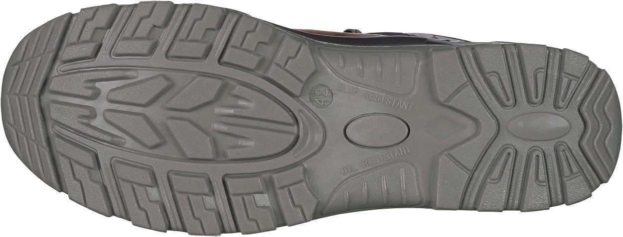 Halbschuh L3310 Parma in Grau/Braun/Rot, Gr. 48 von Leibwächter