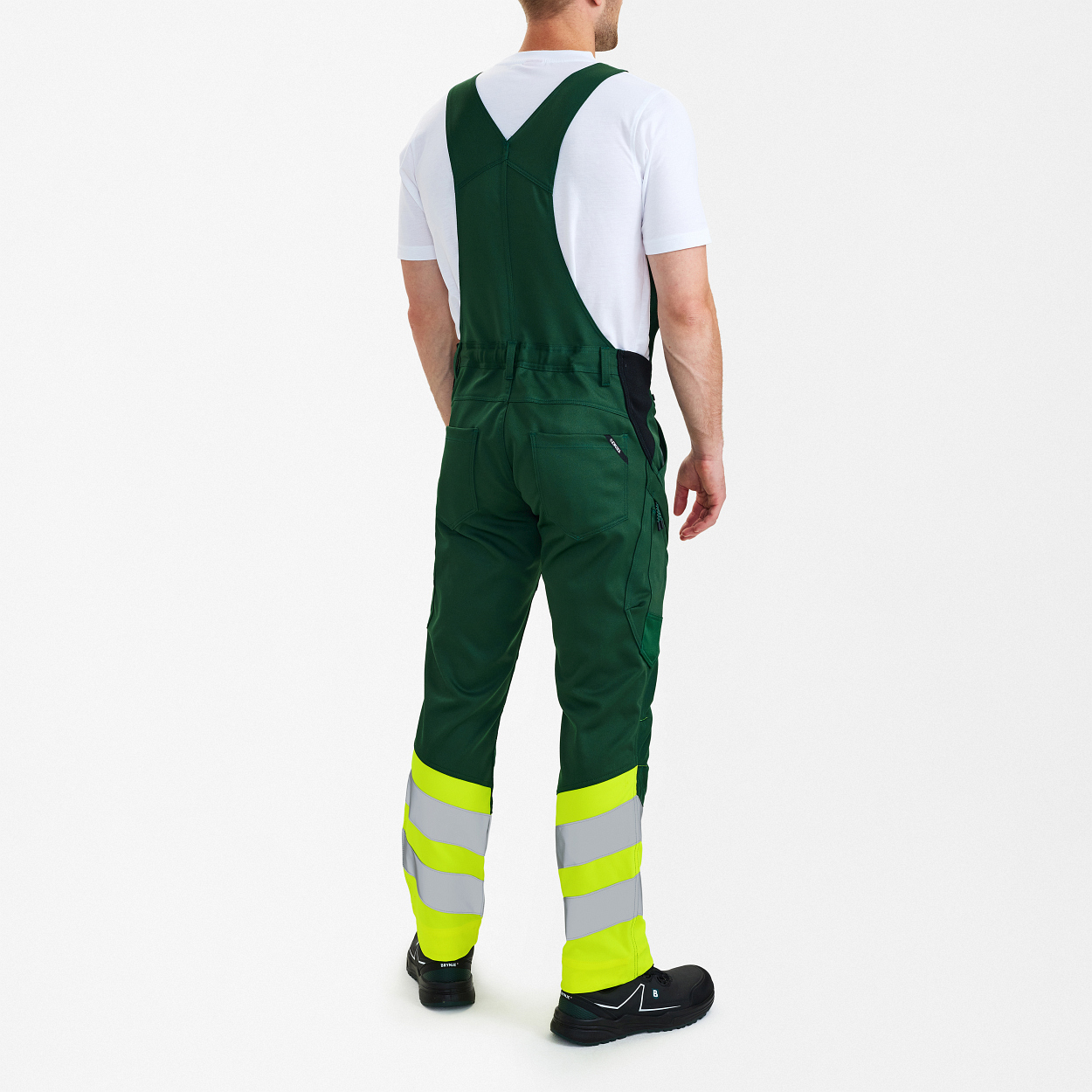 ENGEL Safety Latzhose mit 2-Wege-Stretch in Green/Hivis yellow, Größe 26