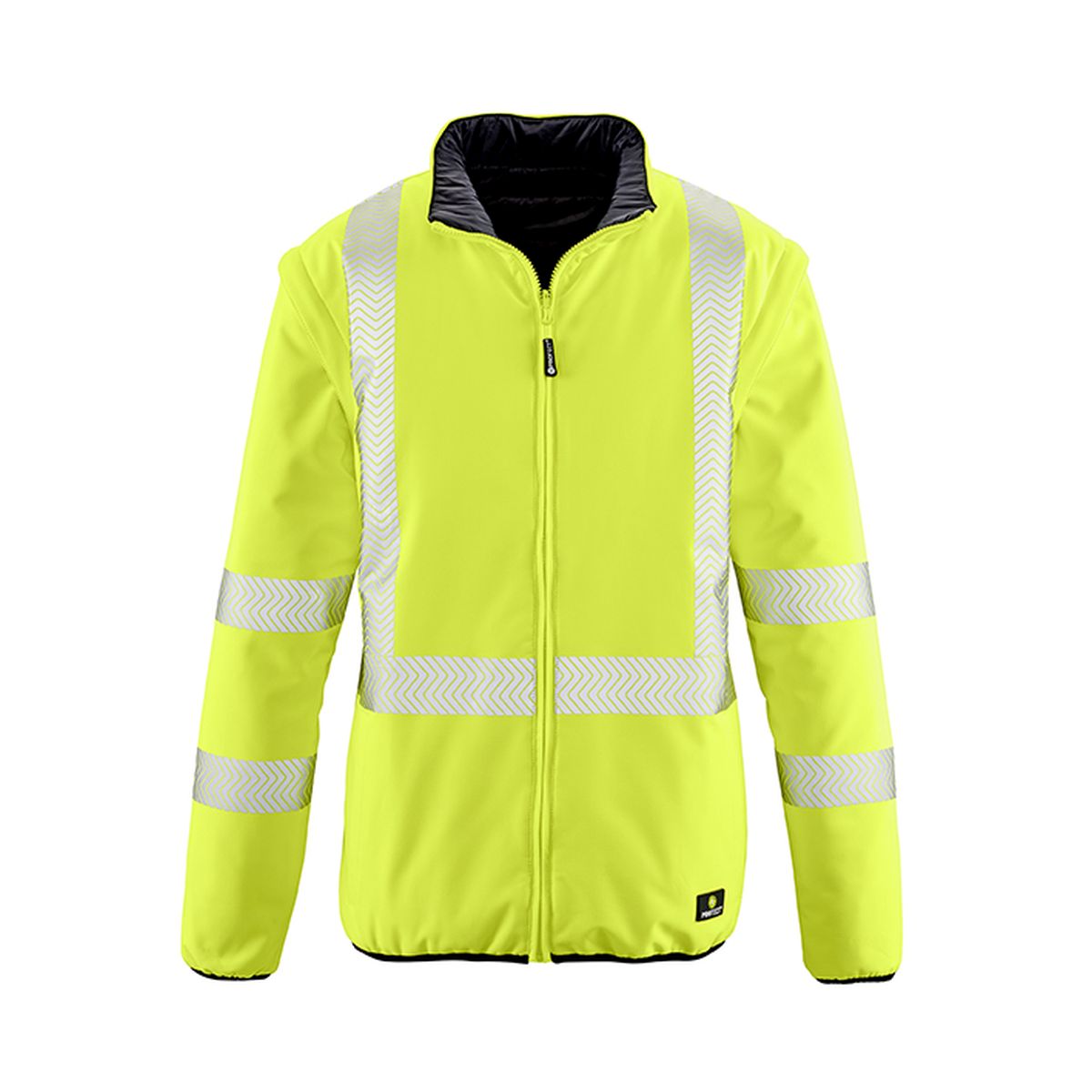 4PROTECT® Warnschutz-Softshellwendejacke RENO in Gelb, Größe 6XL