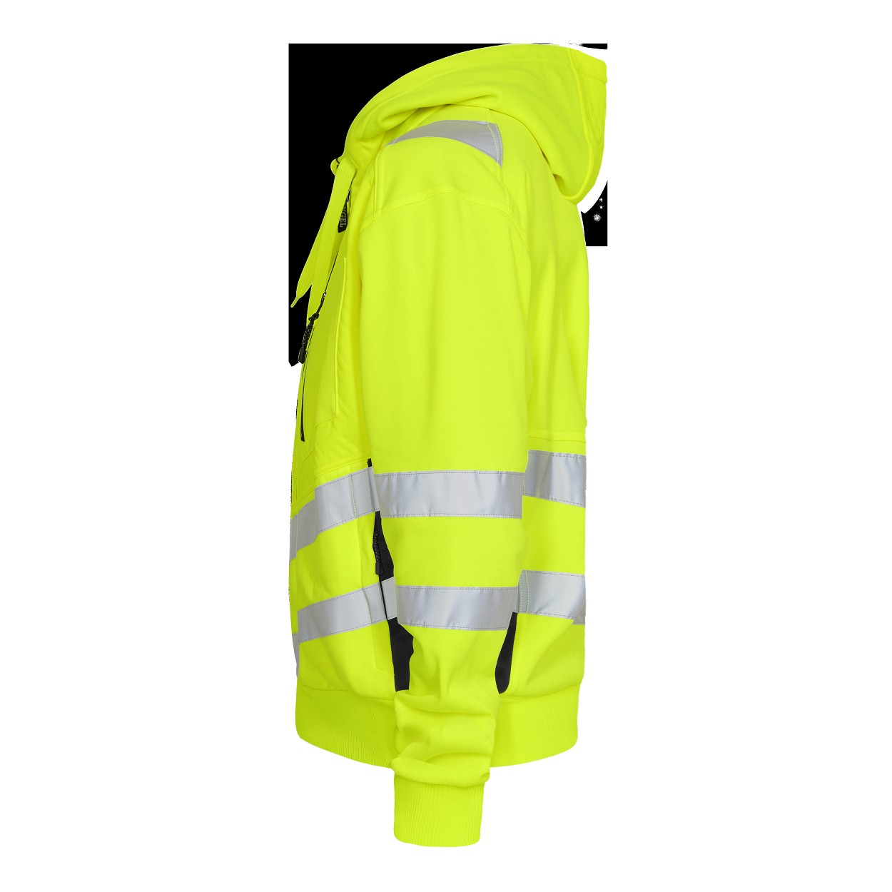 ENGEL Safety Sweatcardigan in Gelb/Schwarz, Größe XS