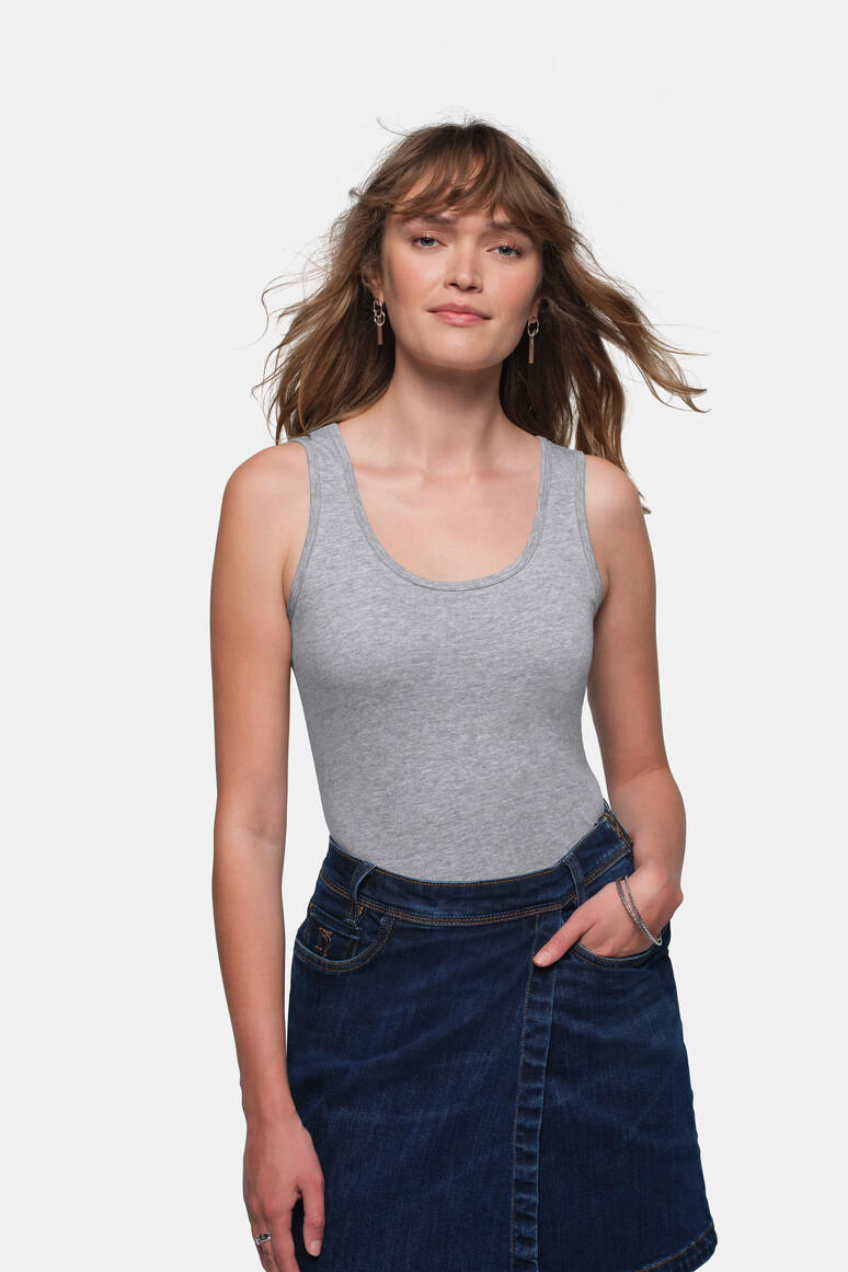 HAKRO 159 Damen Tank-Top Classic in Grau meliert, Größe M HAKRO 159 Damen Tank-Top Classic in Grau meliert, Größe M