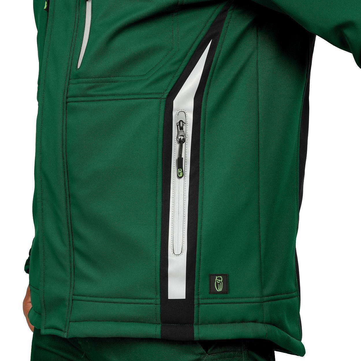 Winter-Softshelljacke Flex Line Grün/Schwarz FLEXI, Gr. 2XL von Leibwächter