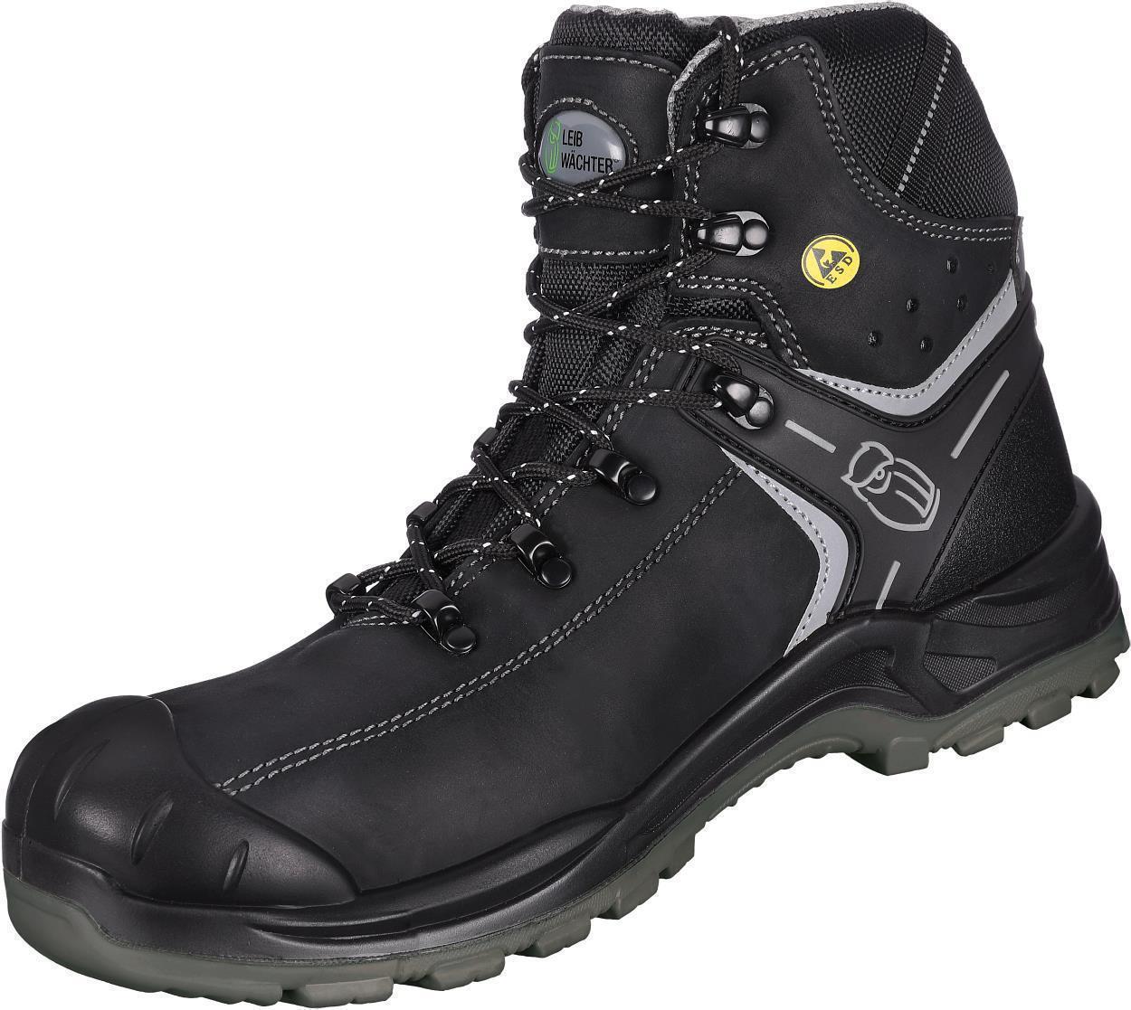 Stiefel niedrig L6122 München in Schwarz/Grau, Gr. 48 von Leibwächter
