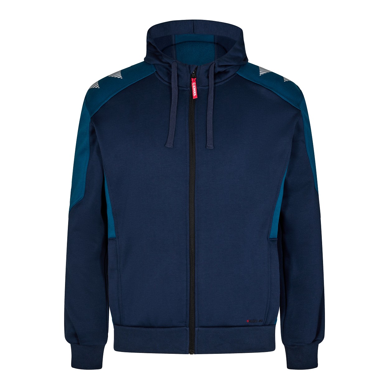 ENGEL Galaxy Sweatcardigan mit Kapuze in Blue Ink/Dark Petrol, Größe 2XL