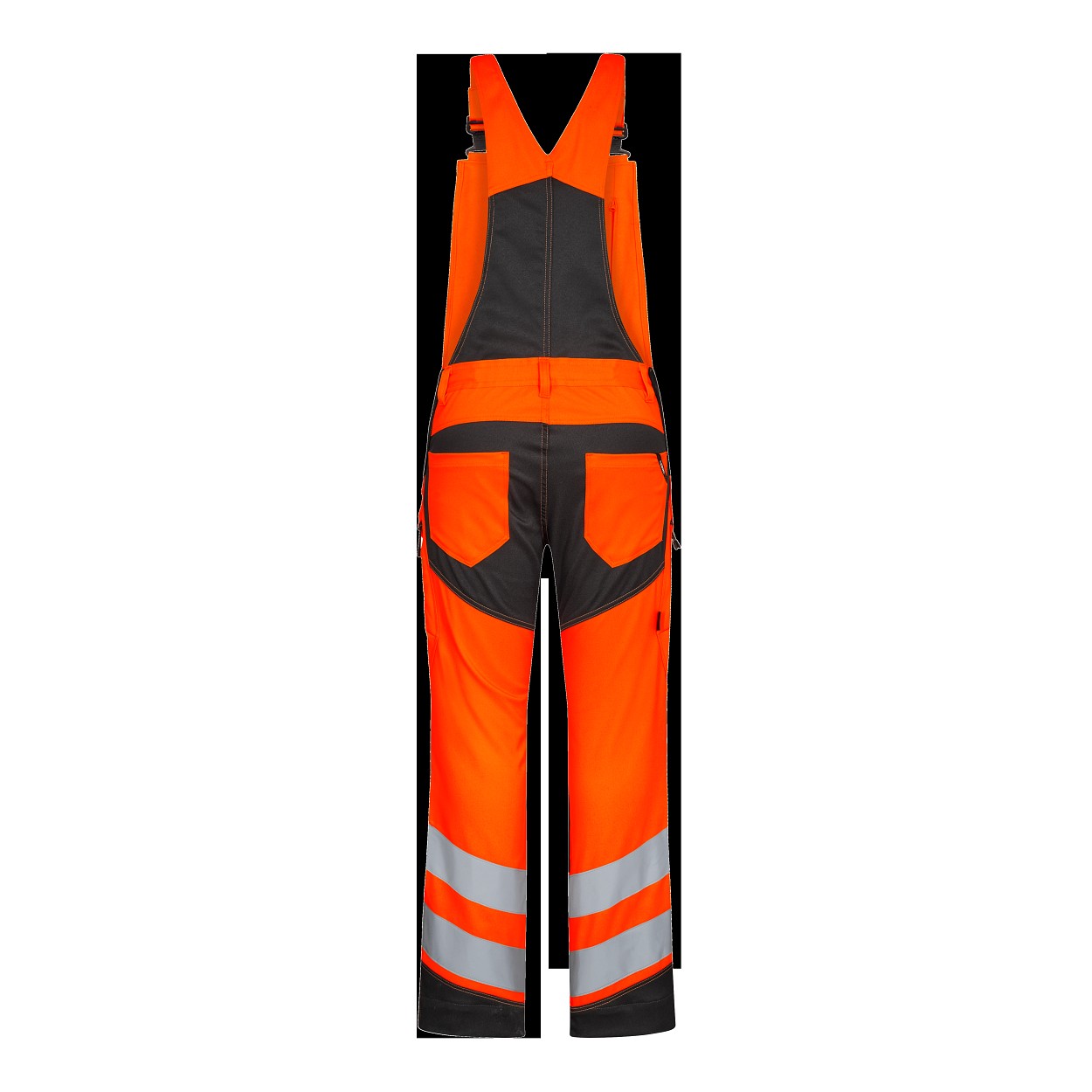 ENGEL Safety Latzhose mit 2-Wege-Stretch in Orange/Anthrazit Grau, Größe 26