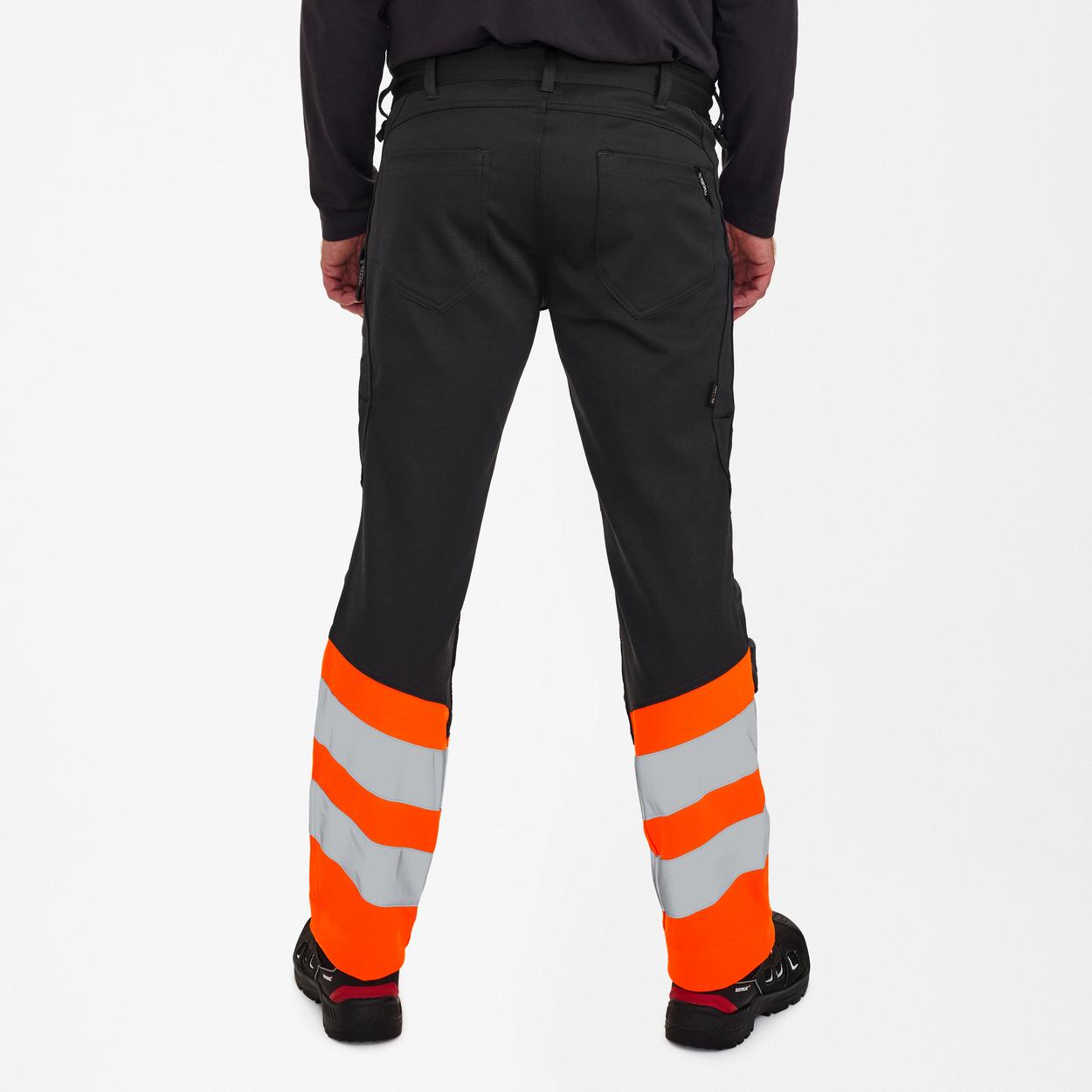 ENGEL Safety Arbeitshose mit 2-Wege-Stretch in Anthrazit Grau/Orange, Größe 26