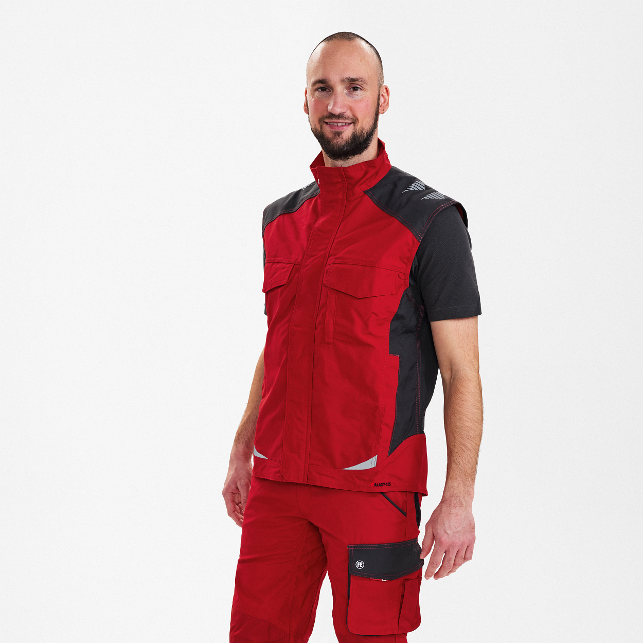 ENGEL Galaxy Serviceweste in Tomato Red/Anthrazit Grau, Größe XS