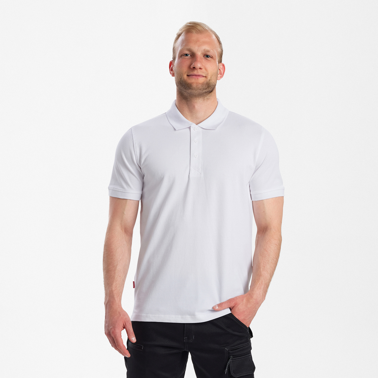 ENGEL Extend Poloshirt mit Stretch in Weiss, Größe XS
