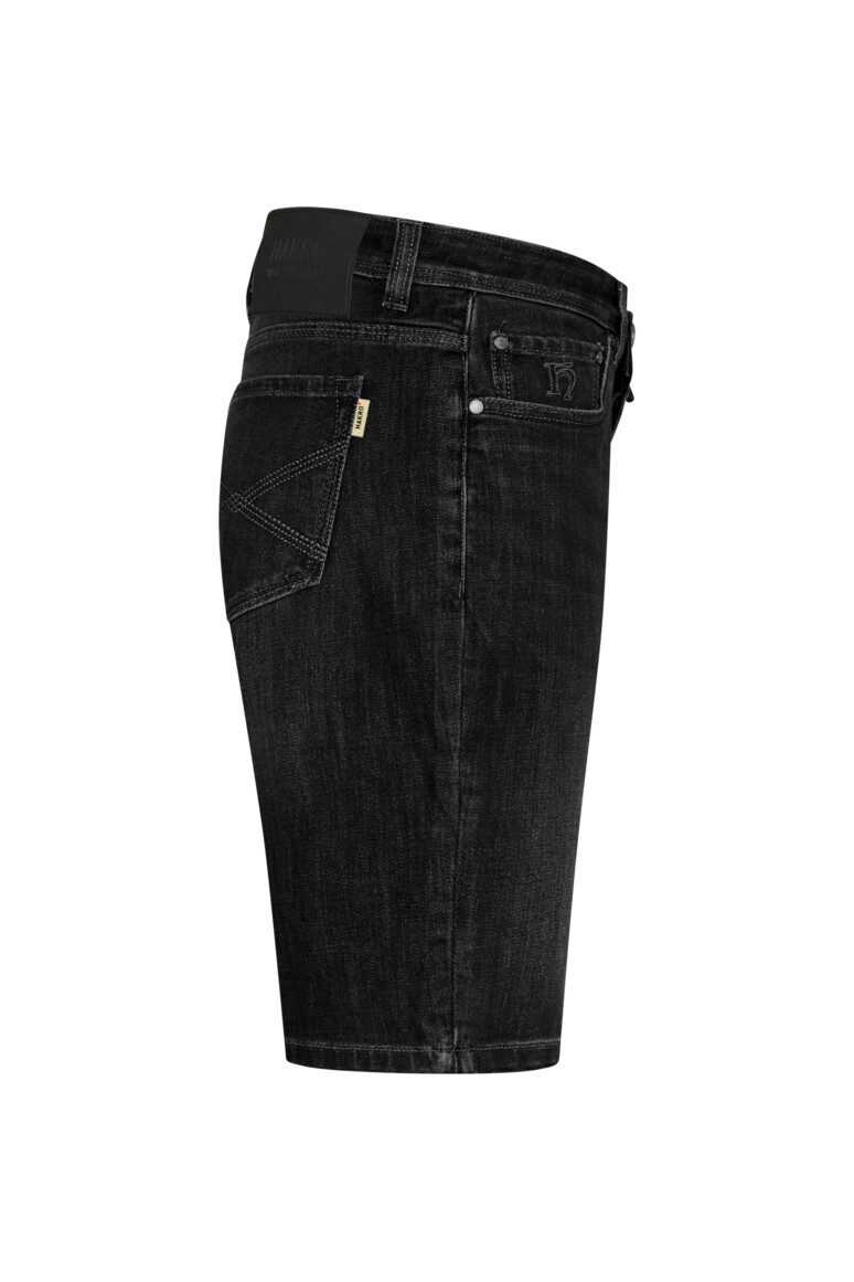 HAKRO 733 5-POCKET-JEANSSHORTS X-STRETCH ECO in Schwarz, Größe 3XL
