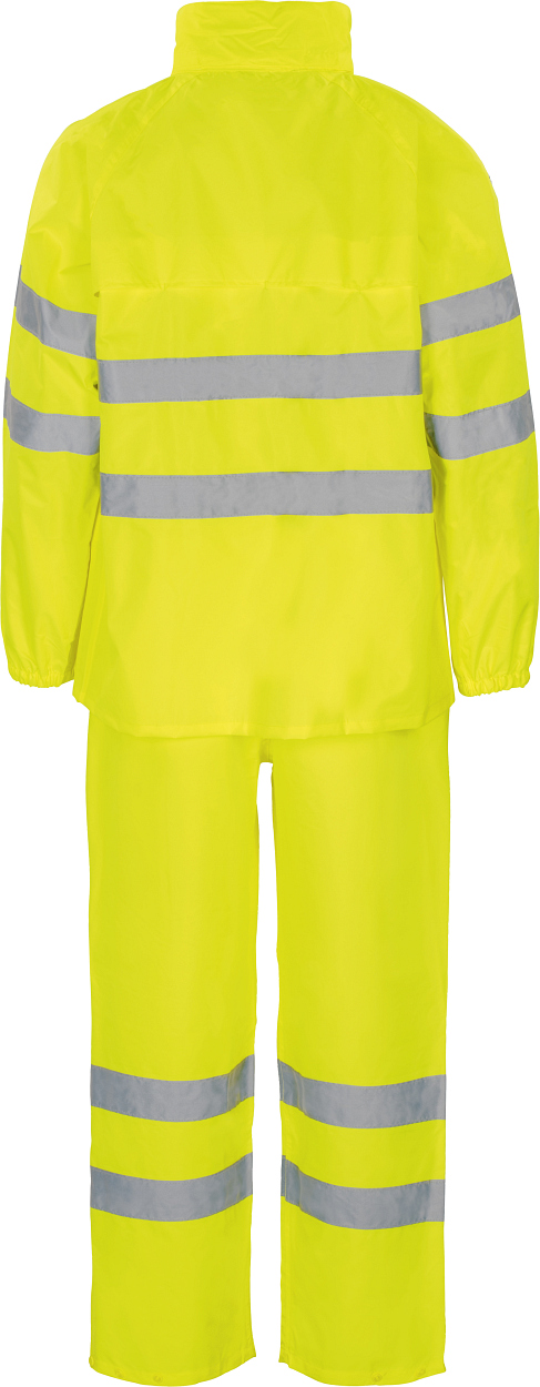 Warnschutz-Regenanzug leuchtgelb in Gr. 3XL von Vizwell Warnschutz-Regenanzug leuchtgelb in Gr. XXL von Vizwell