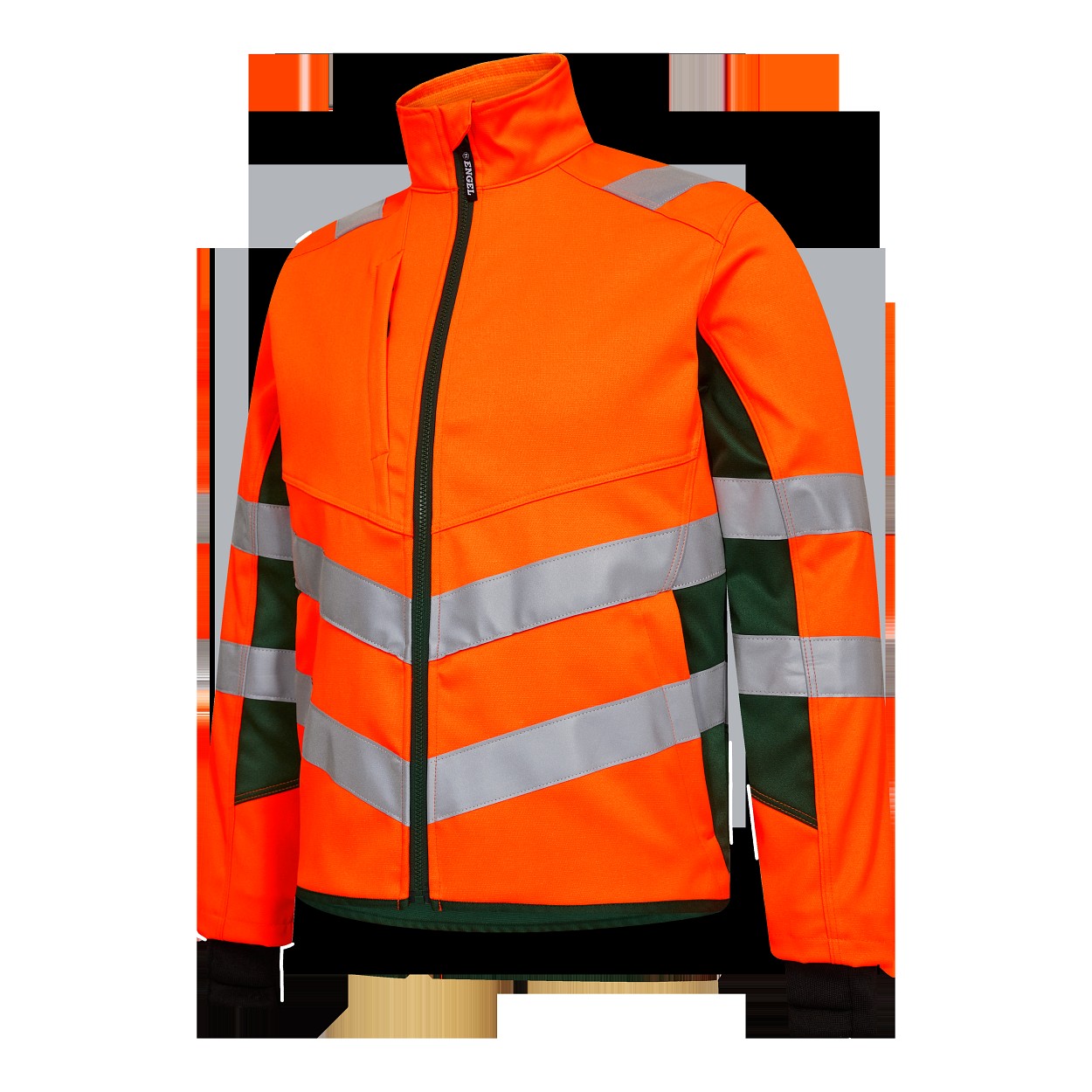 ENGEL Safety Arbeitsjacke mit 2-Wege-Stretch in Orange/Grün, Größe XS