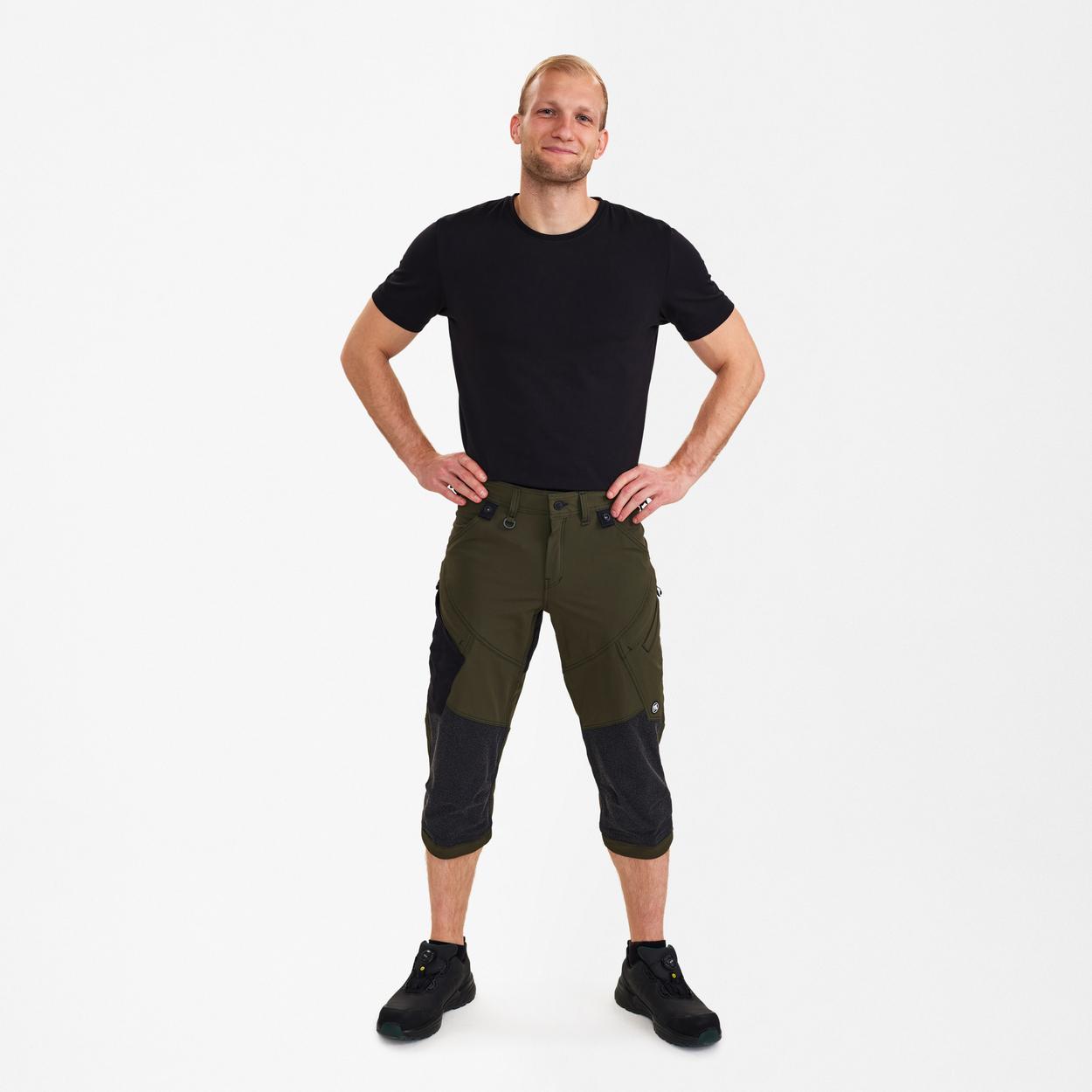 ENGEL X-treme 3/4-Hose mit 4-Wege-Stretch in Forest Green, Größe 54