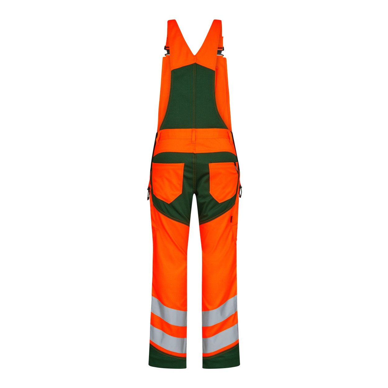 ENGEL Safety Latzhose mit 2-Wege-Stretch in Orange/Grün, Größe 26