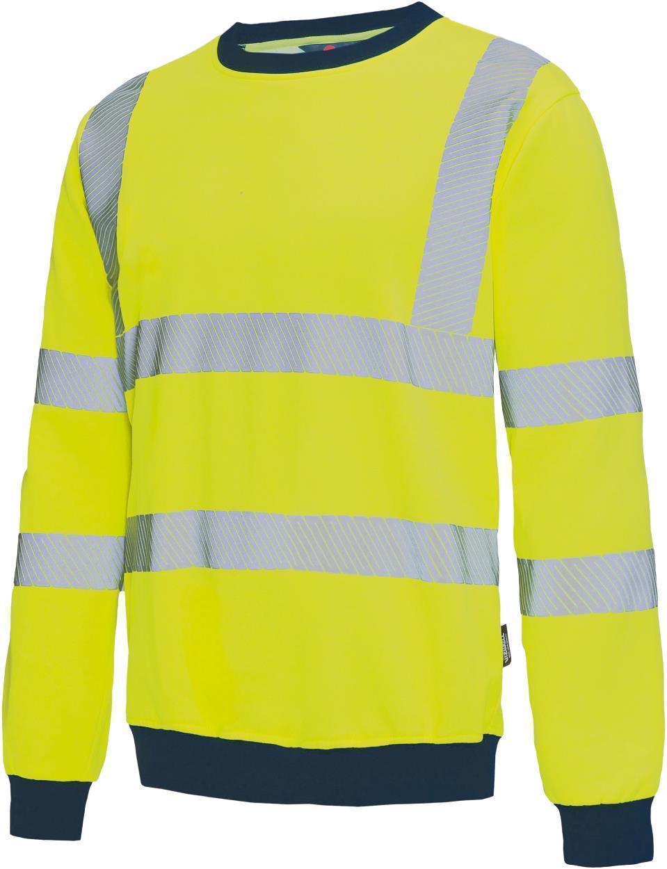 Sweatshirt leuchtgelb-marine in Gr. XXL von Vizwell