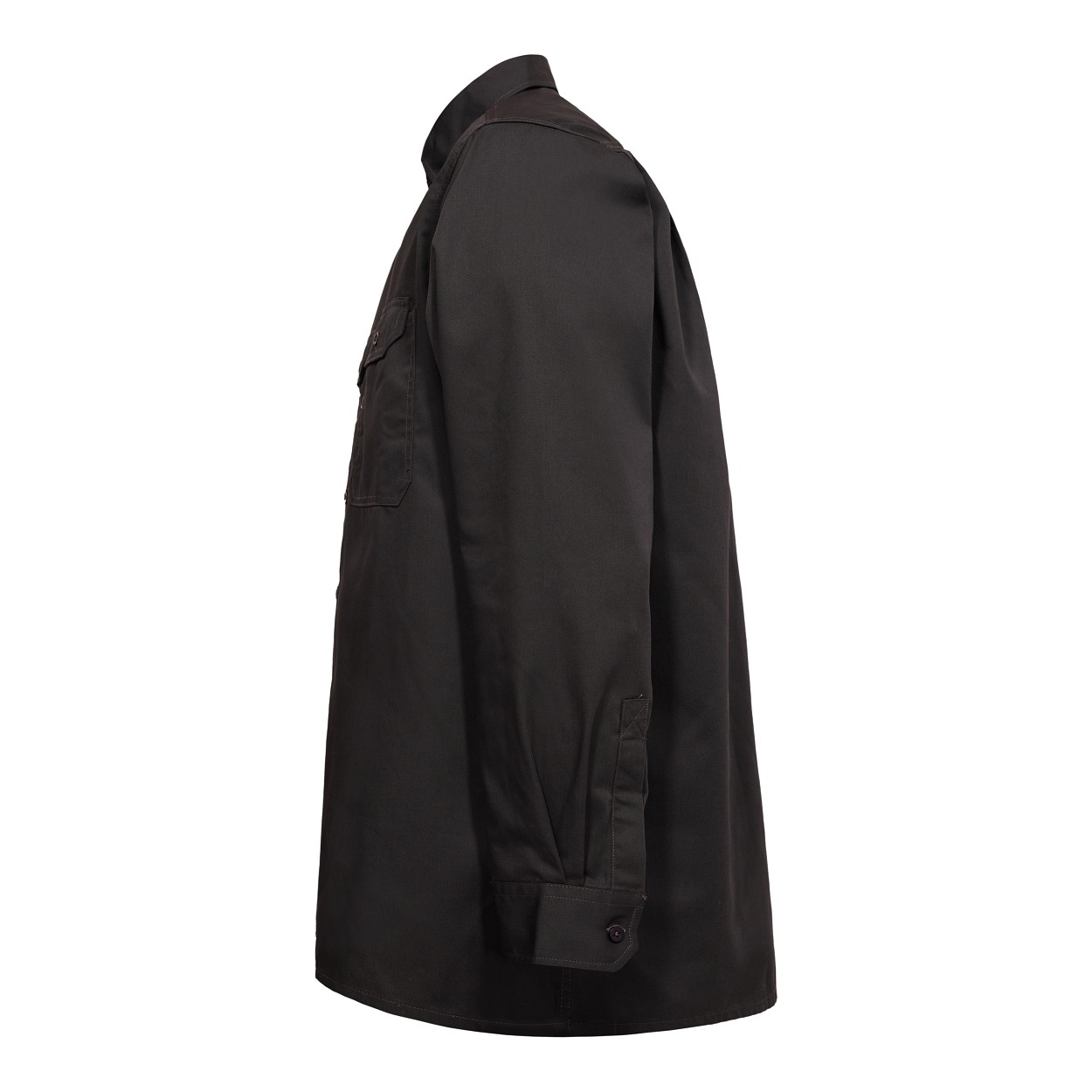 ENGEL Extend langärmliges Herrenhemd in Anthrazit Grau, Größe 43/44