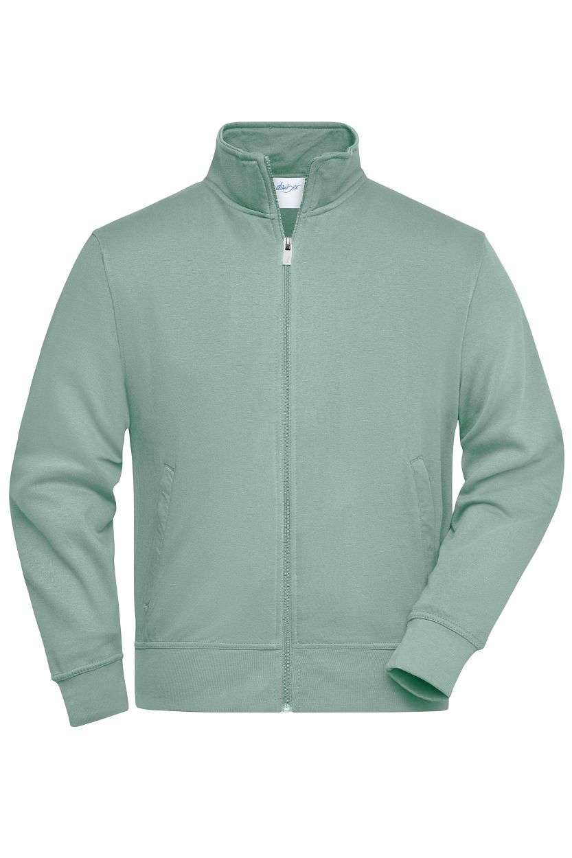 Workwear Sweat Jacket "JN836" in Foggy-Green, Größe 6XL - Daiber