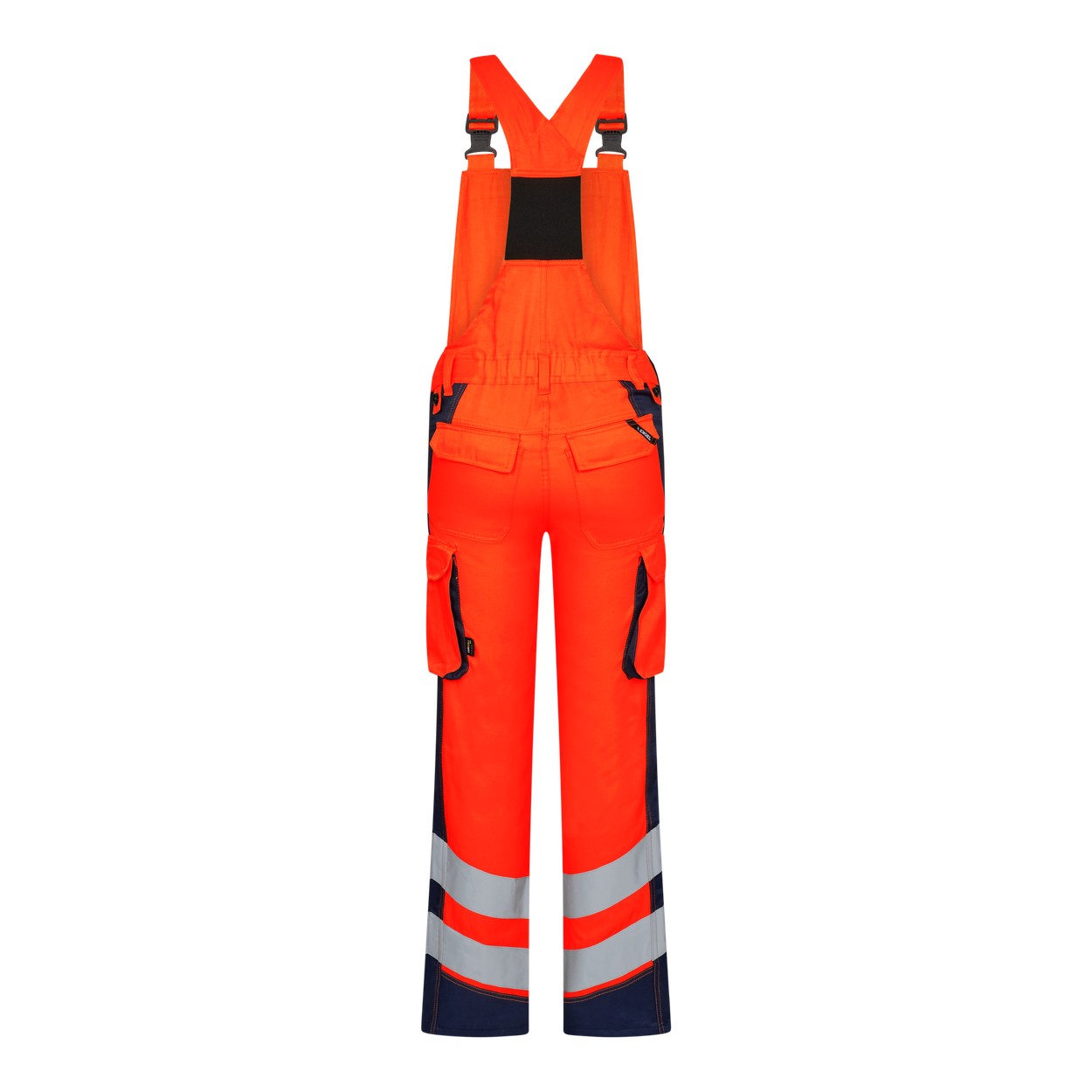 ENGEL Safety Light Damen Latzhose in Orange/Blue ink, Größe 34