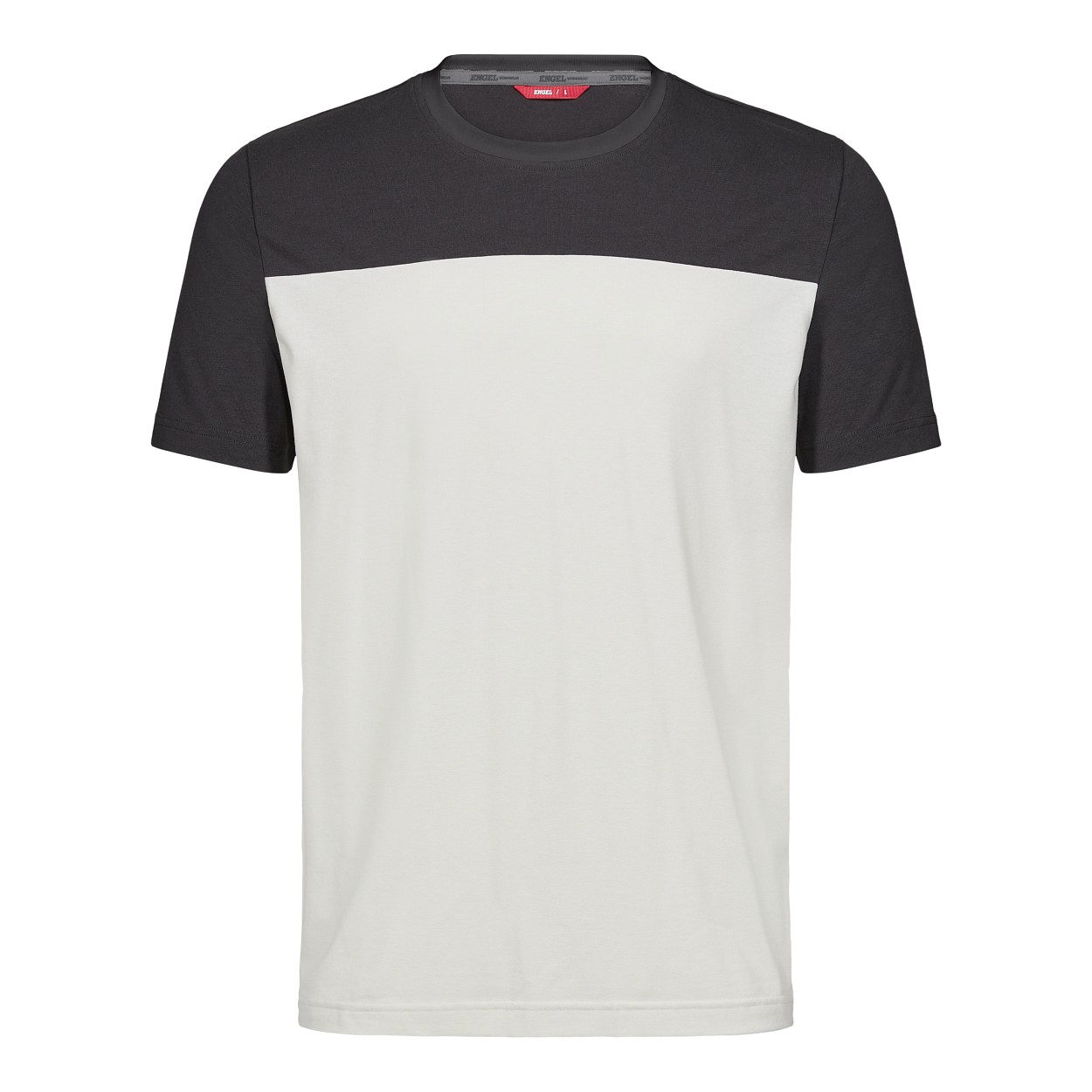 ENGEL Entire T-Shirt in Bone White / Anthracite Grey, Größe XS