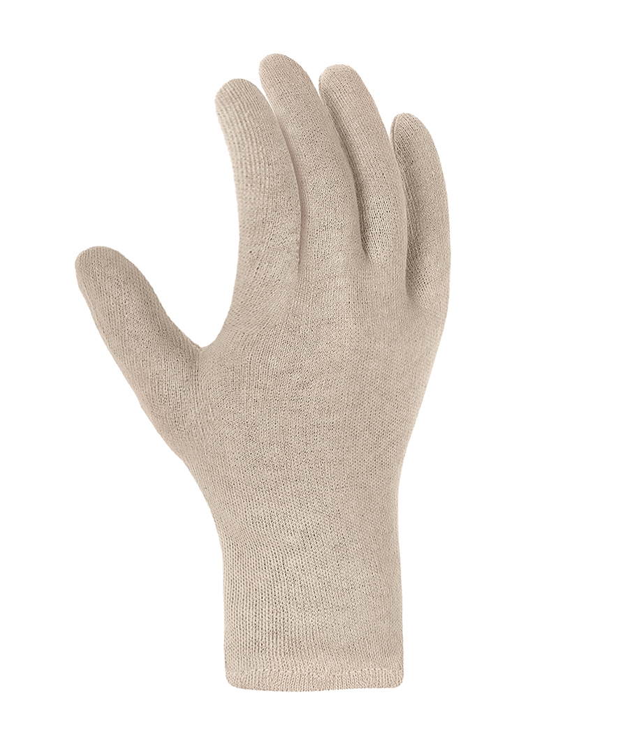 teXXor® Baumwolltrikot-Handschuhe MITTELSCHWER in Weiß, Größe 8