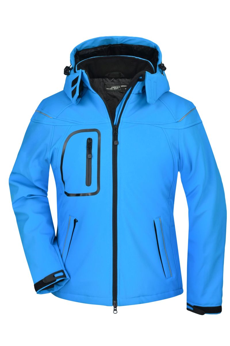 JN1001 Damen Winter Softshell Jacke in Aqua, Größe XL von James & Nicholson