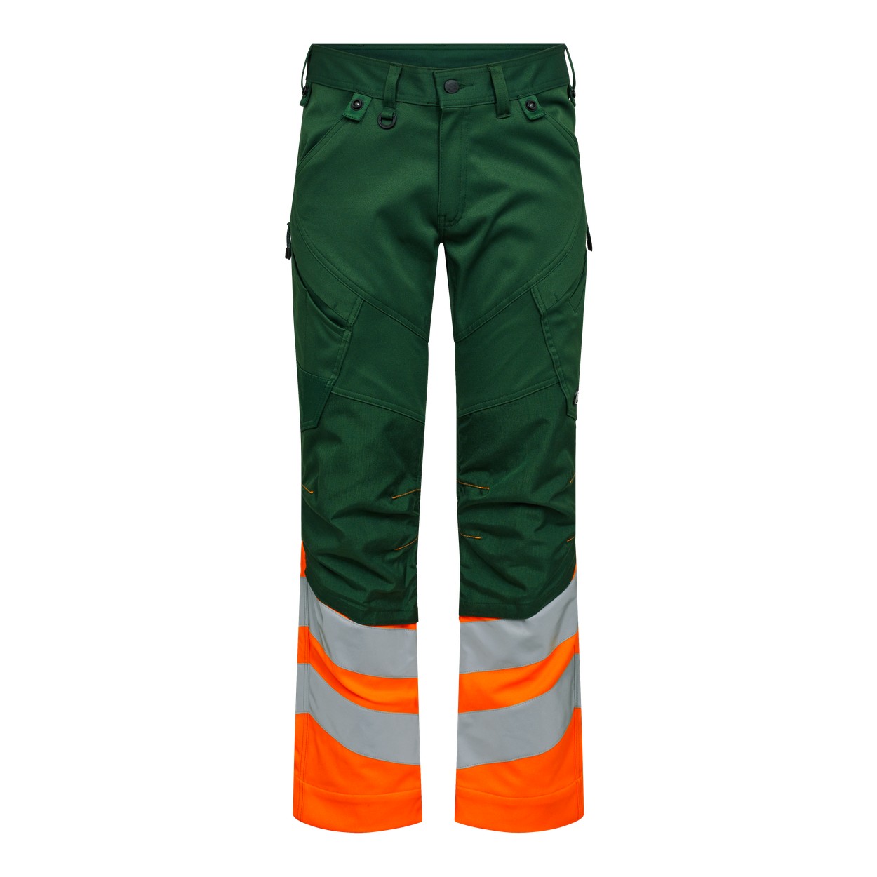 ENGEL Safety Arbeitshose mit 2-Wege-Stretch in Grün/Orange, Größe 26